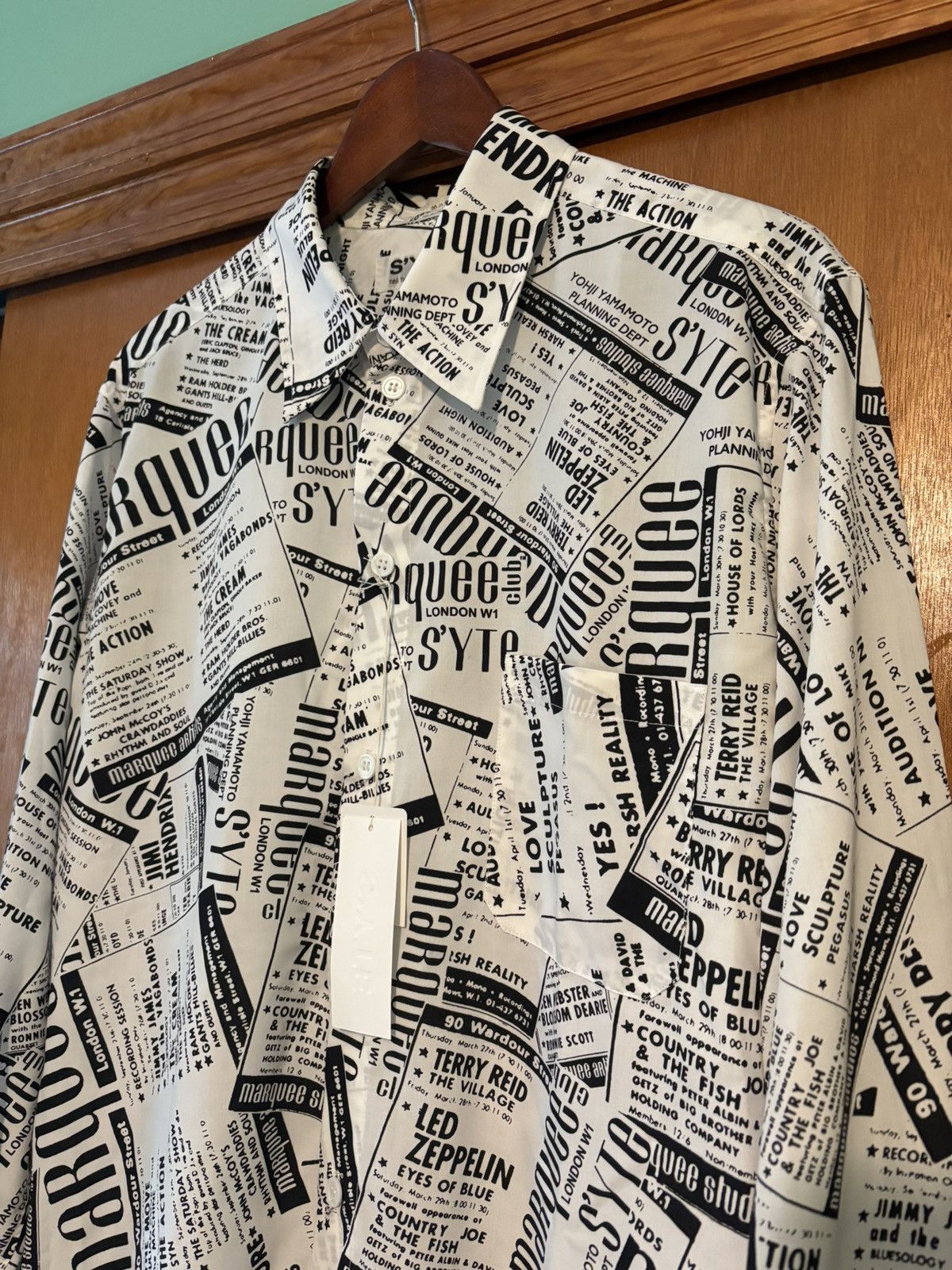Yohji Yamamoto NWT Yohji Yamamoto S'YTE Newspaper Button Shirt Size US M / EU 48-50 / 2 - 2 Thumbnail