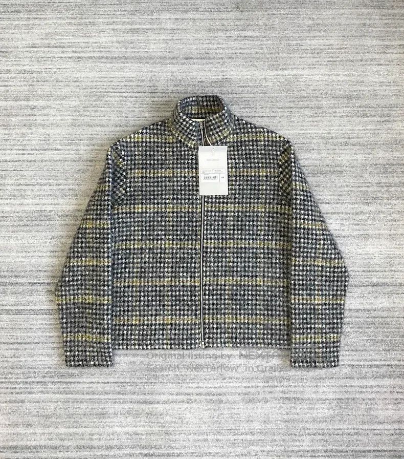 Our Legacy Our Legacy Yellow-Green Plaid Fuzzy Sweater Size US S / EU 44-46 / 1 - 1 Thumbnail