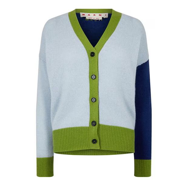 Image of Marni O1W1Db10524 Buttoned Knit Cardigan In Multicolor, Women's (Size 2XL)