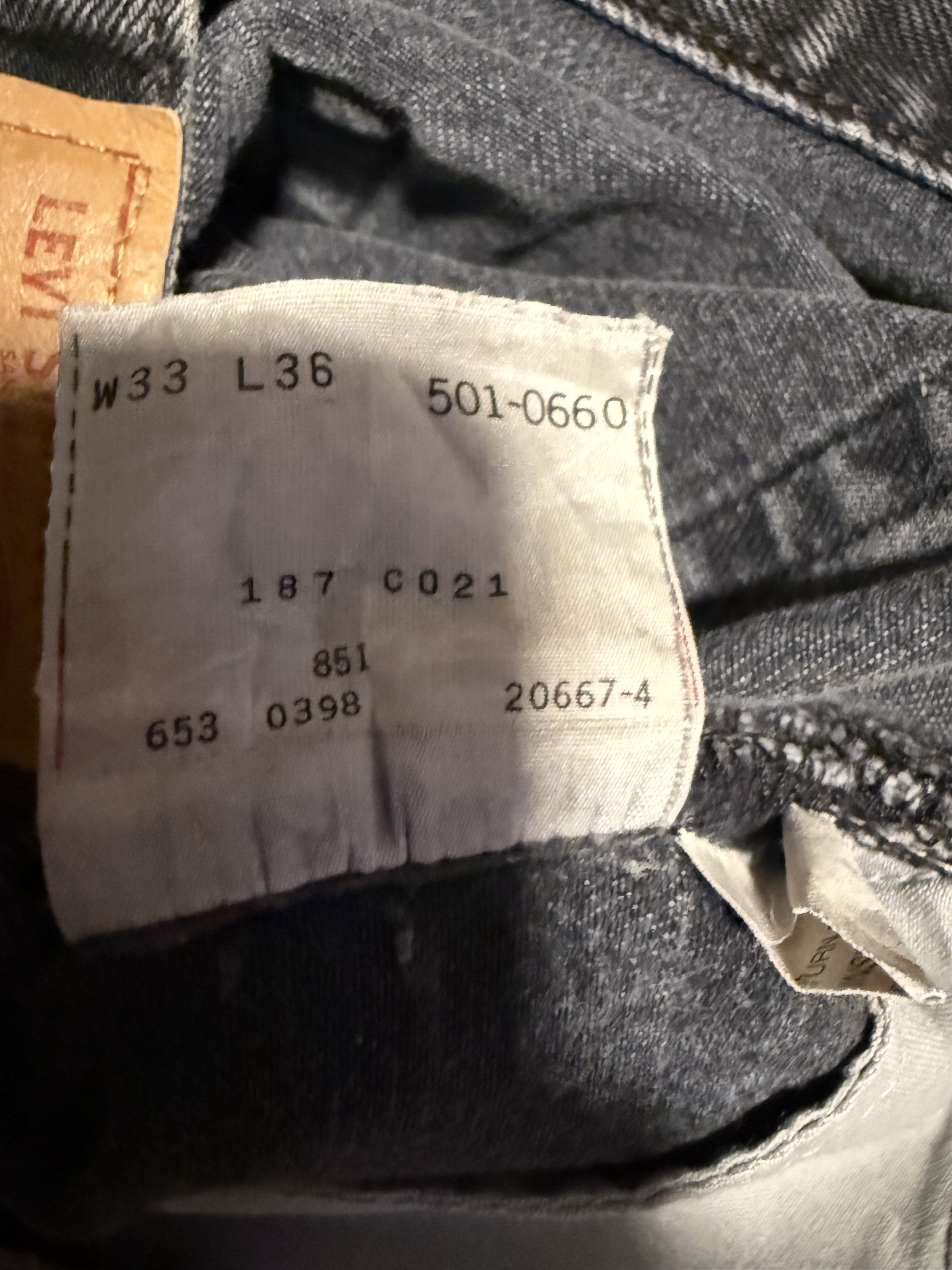Levi's Custom Reworked Flared 501 Denim - Black - 33 Size US 33 - 7 Thumbnail