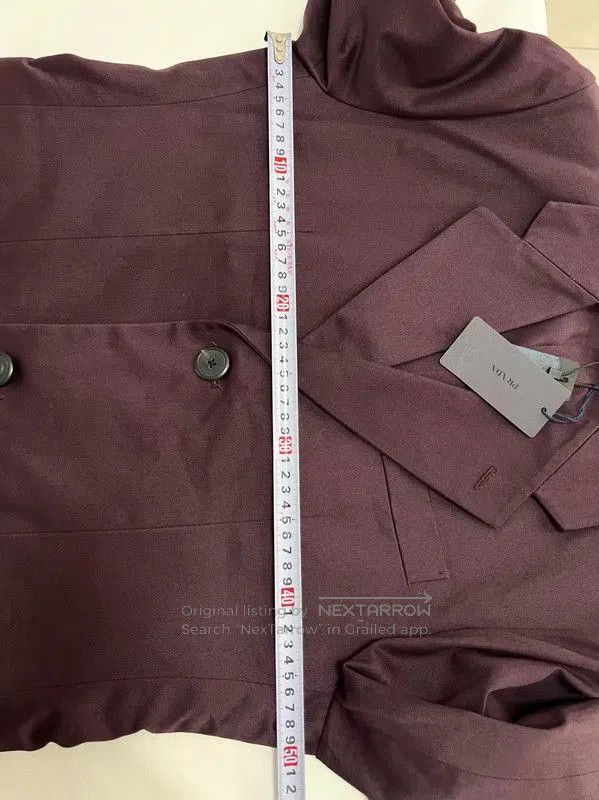 Prada Prada Burgundy Cotton Mid-Length Men's Coat. Size US S / EU 44-46 / 1 - 6 Thumbnail