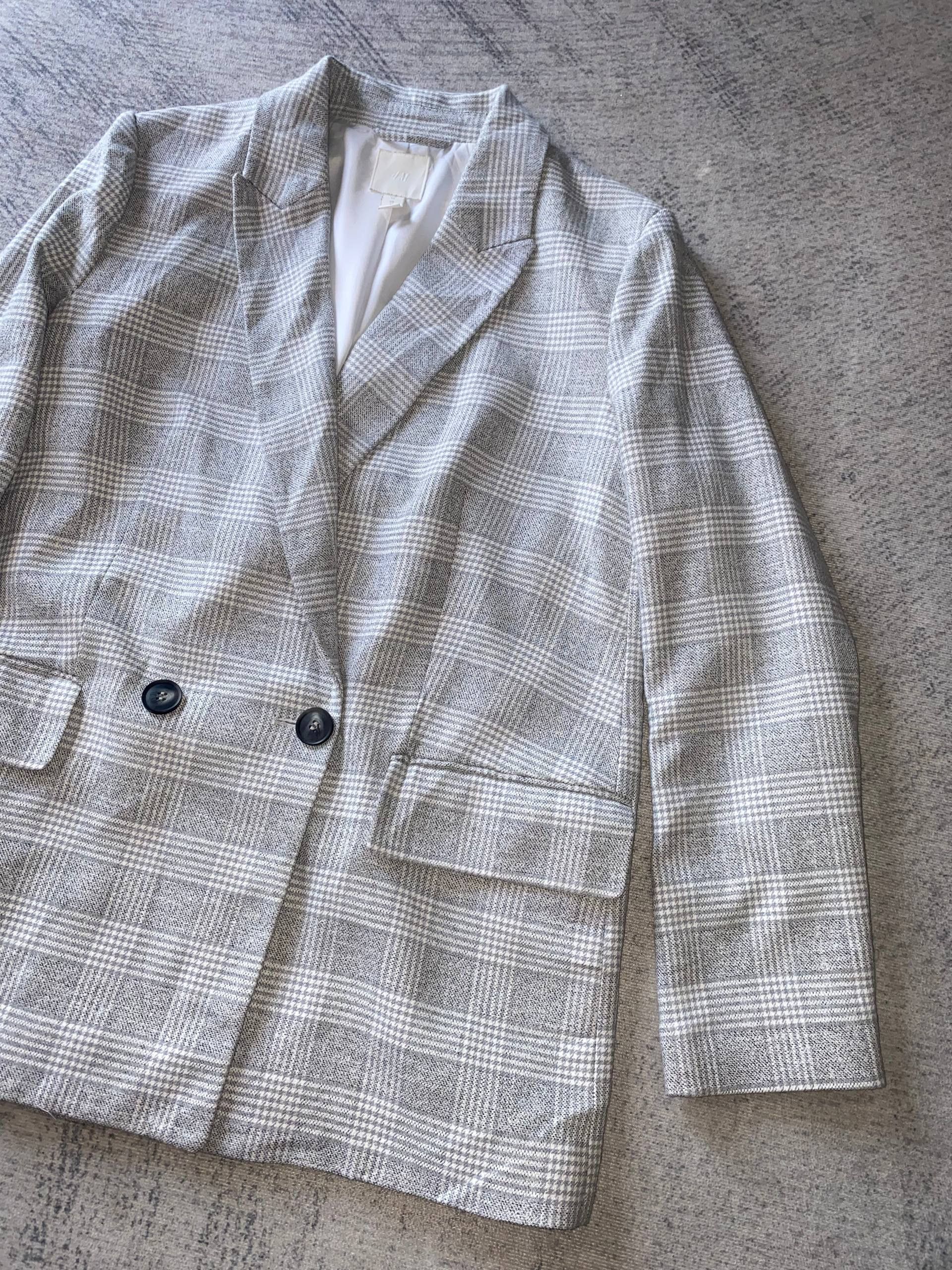 H&M H&M Double Breasted Checkered Blazer Size M / US 6-8 / IT 42-44 - 4 Thumbnail