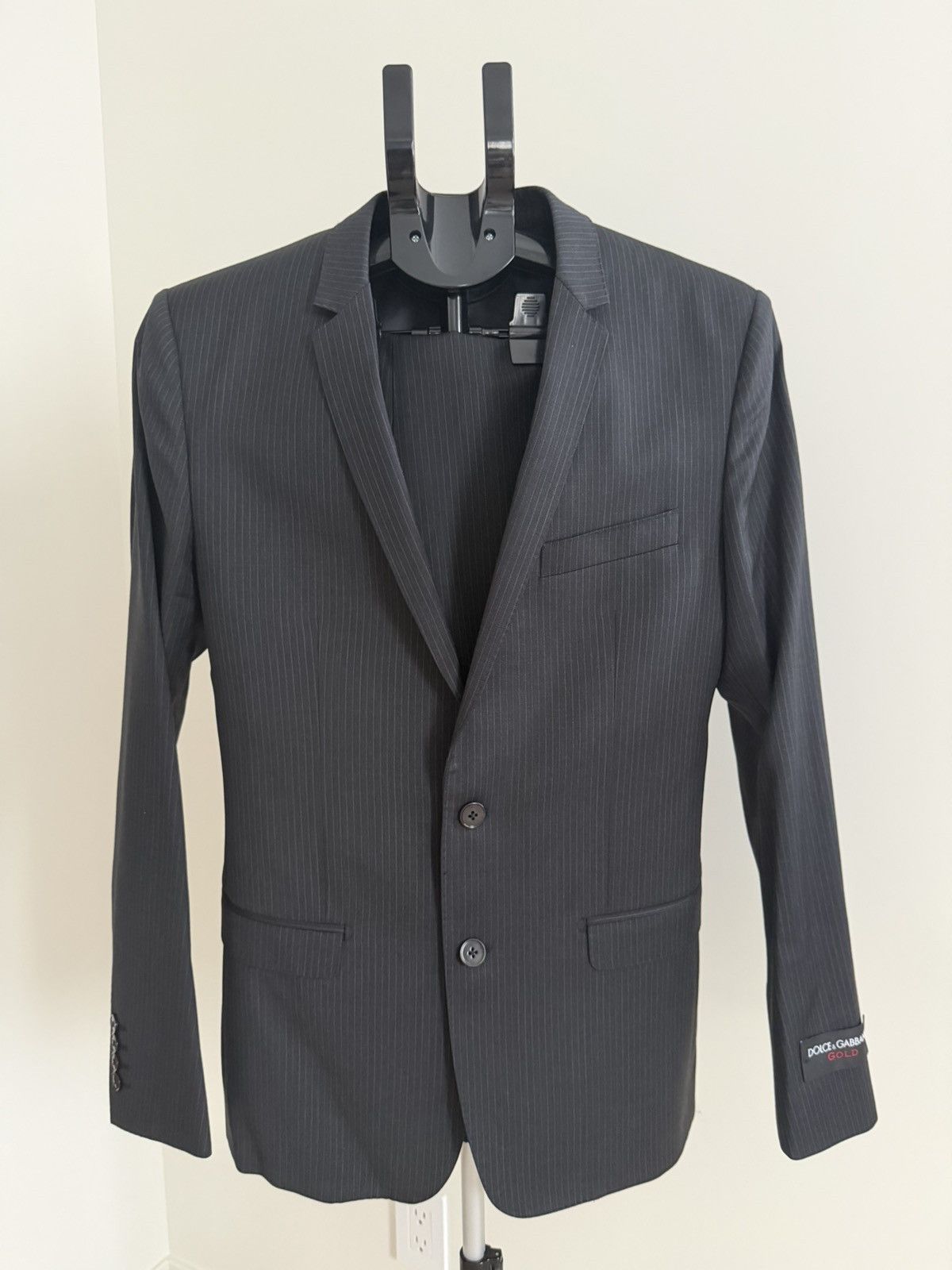 Dolce & Gabbana Dolce & Gabbana GOLD 2-Piece Pinstripe Suit Sz 38R US/48 IT Size 38R - 1 Thumbnail