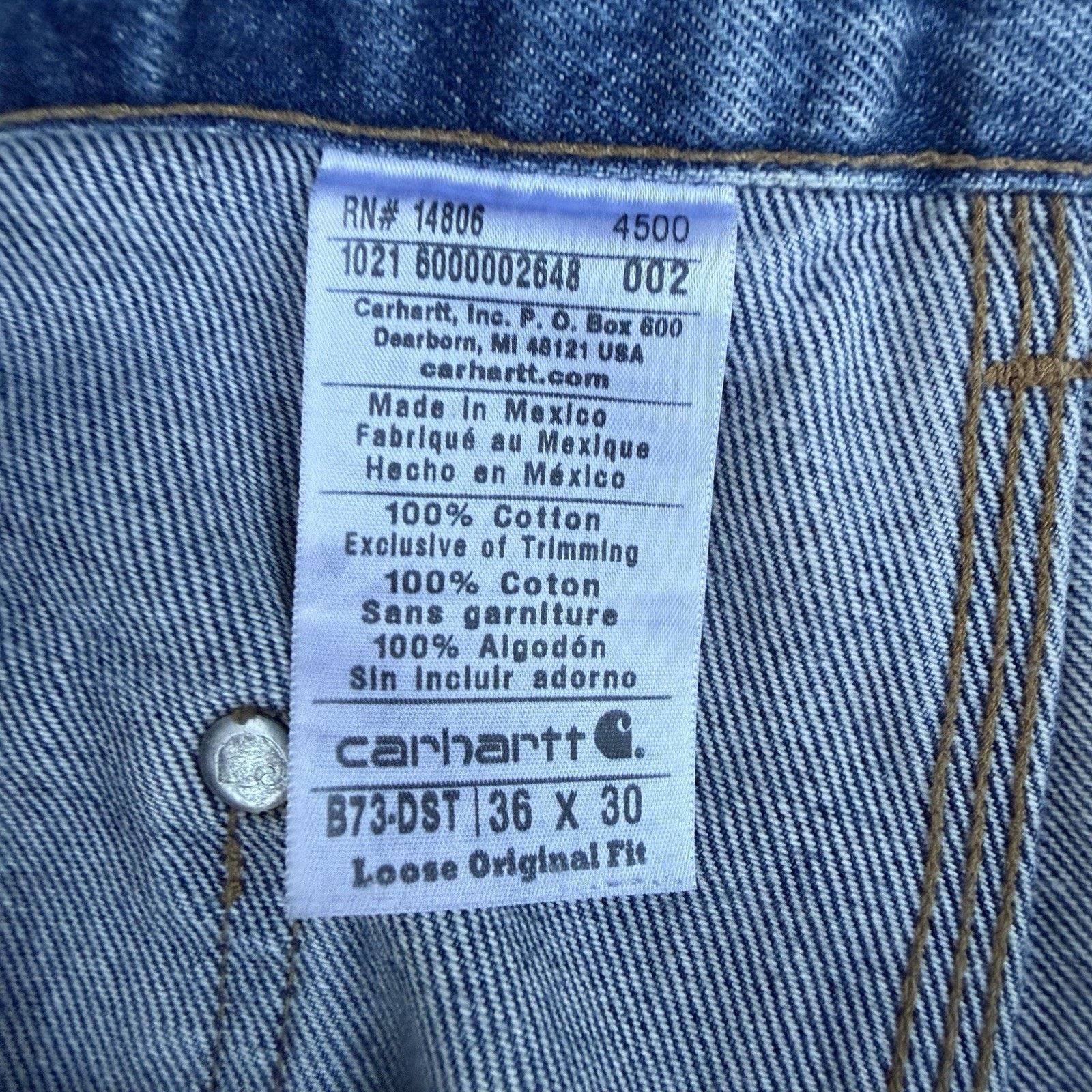 Carhartt × Vintage Vintage Carhartt Denim Double Knee Carpenter Pants 36x30 Size US 36 / EU 52 - 7 Thumbnail