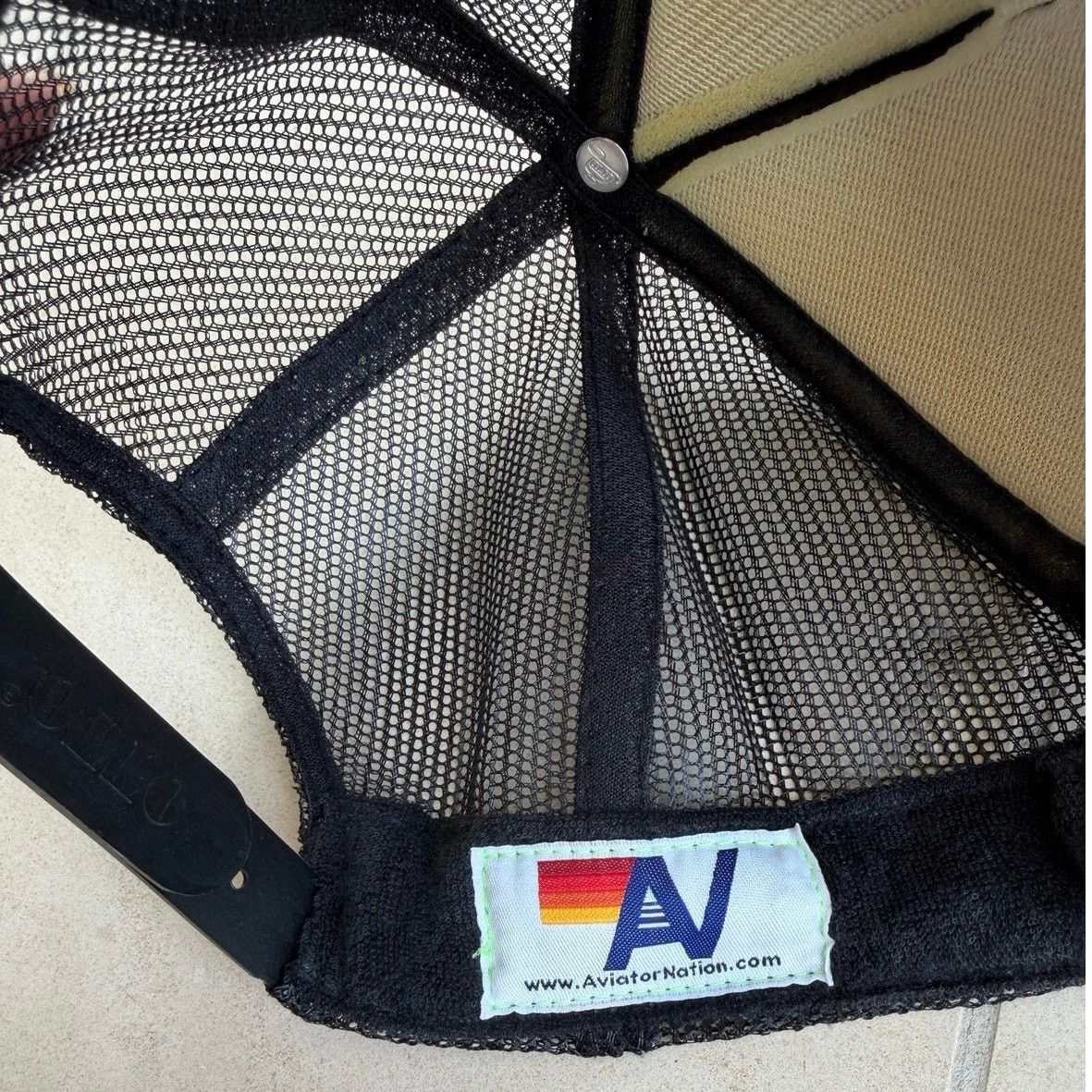 Aviator Nation Aviator Nation Trucker Hat La Jolla CA Black Snapback Cap Size ONE SIZE - 3 Thumbnail
