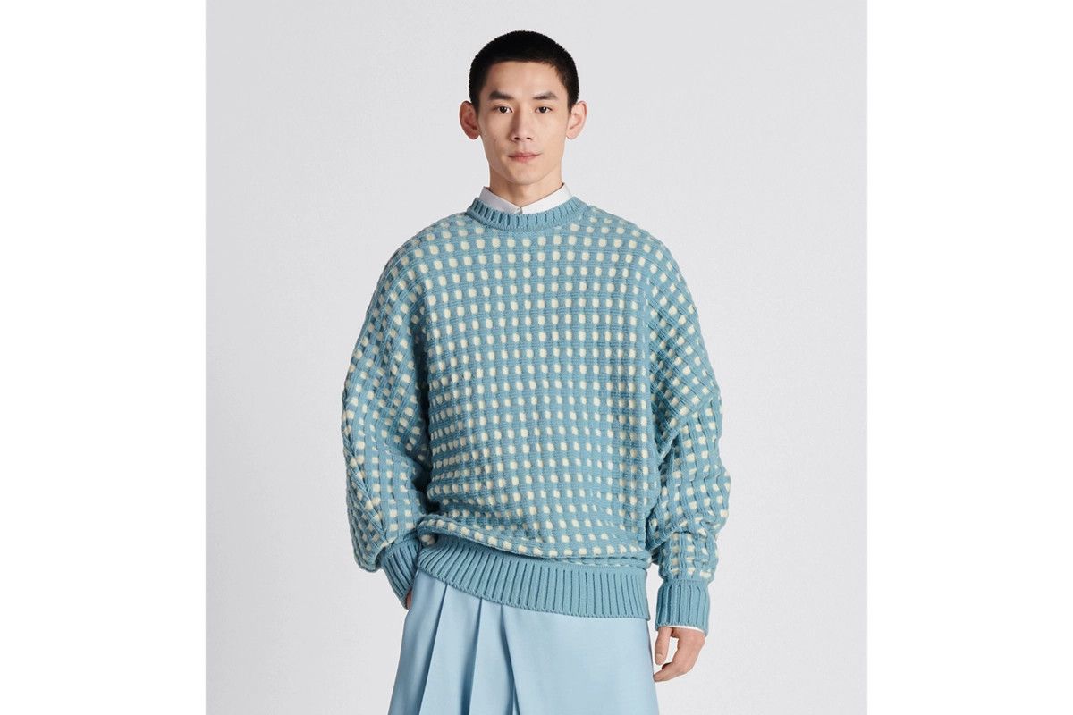 Dior o1bcso1str1124 Round-Neck Sweater in Blue Size US XL / EU 56 / 4 - 5 Thumbnail