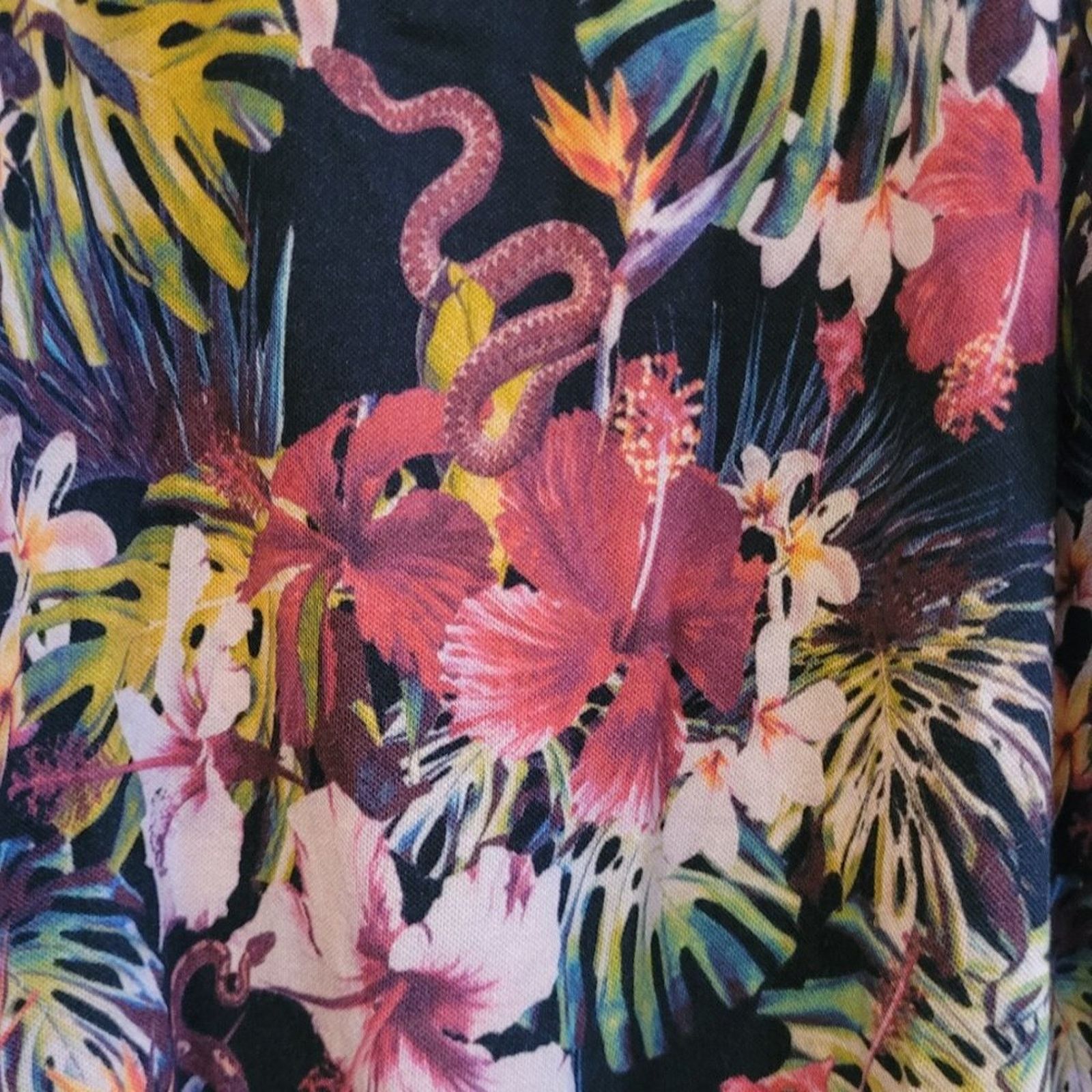 Naissance Paisley & Gray Slim Fit Polo XXL - Tropical Snake Floral Size US XXL / EU 58 / 5 - 2 Thumbnail
