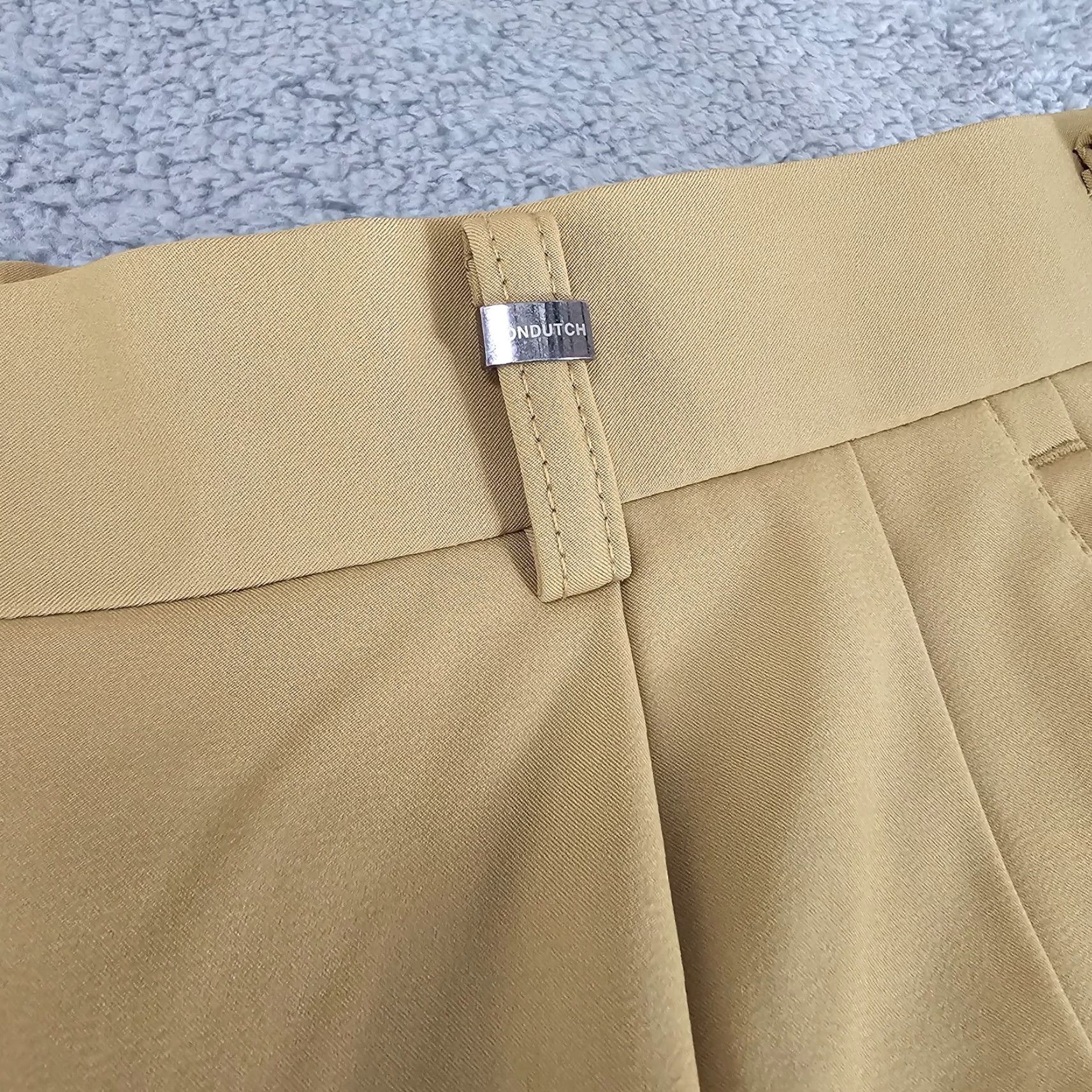 Von Dutch VINTAGE Von Dutch Pants Mens 36x24 Khaki Stretch Straight Pleated Chino Trousers Size US 36 / EU 52 - 3 Thumbnail