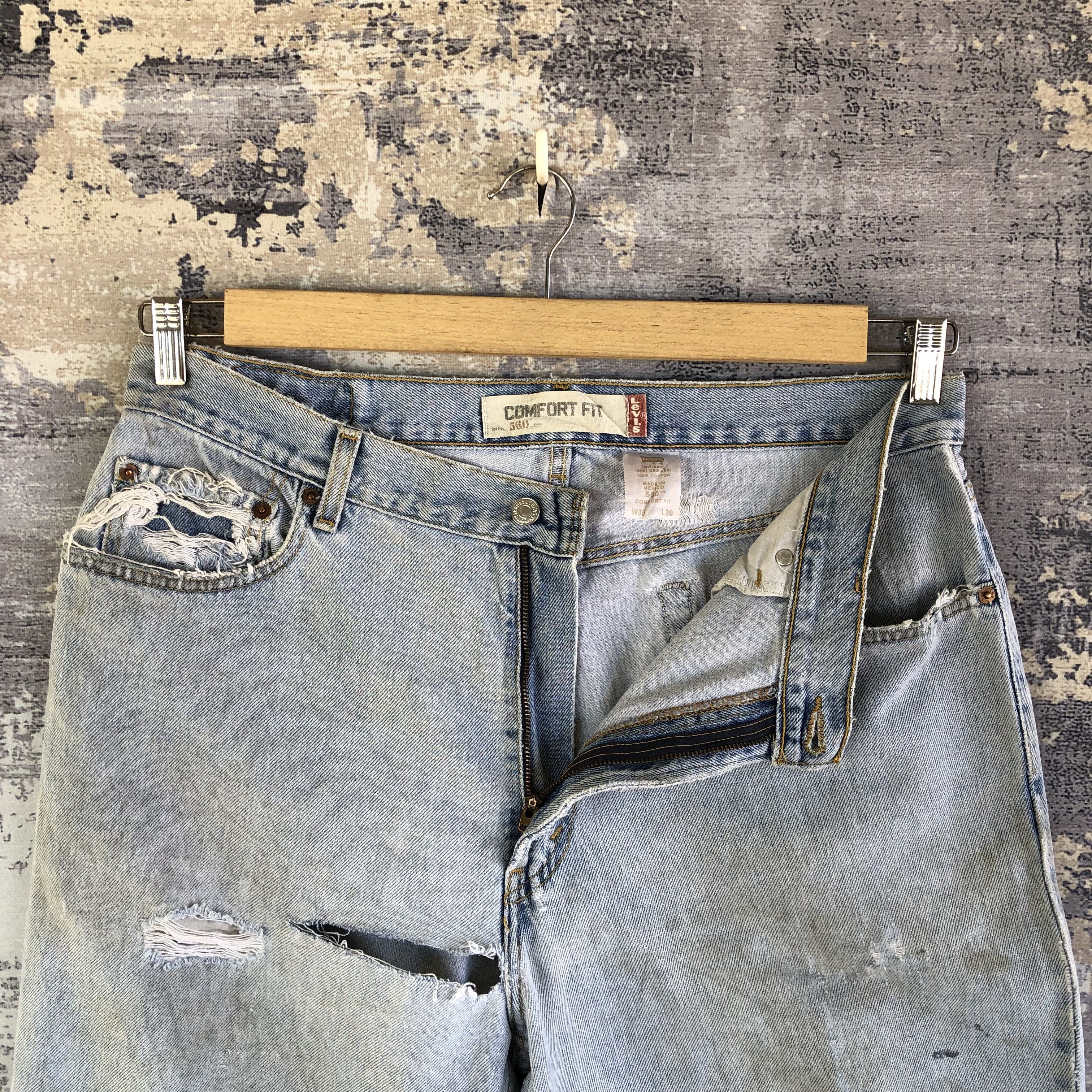 Levi's Vintage Levis 560 Dirty Faded Jeans Levis Distressed Denim Size US 34 / EU 50 - 6 Thumbnail