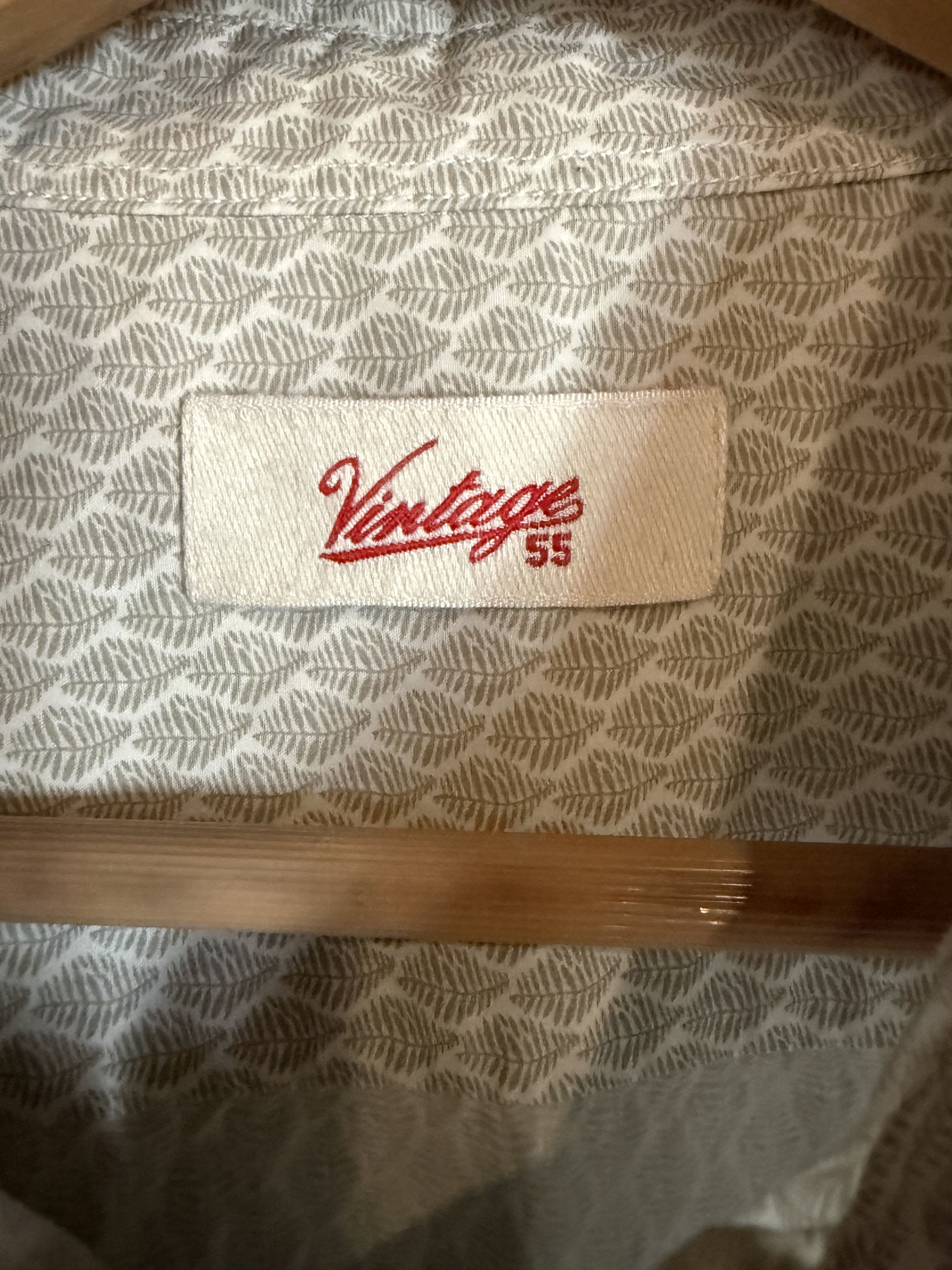 Other Vintage 55 White/Tan L/S Shirt, Euro XL (Fits Like a M/L) Size US XL / EU 56 / 4 - 4 Thumbnail