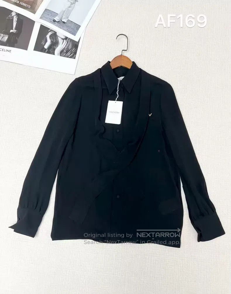 Valentino Valentino Silk logo shirt Size XS / US 0-2 / IT 36-38 - 1 Thumbnail