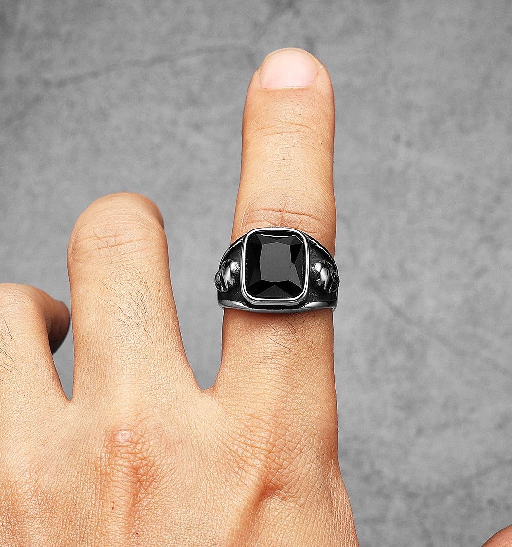 Jewelry Punk Skull Ring Size ONE SIZE - 3 Thumbnail