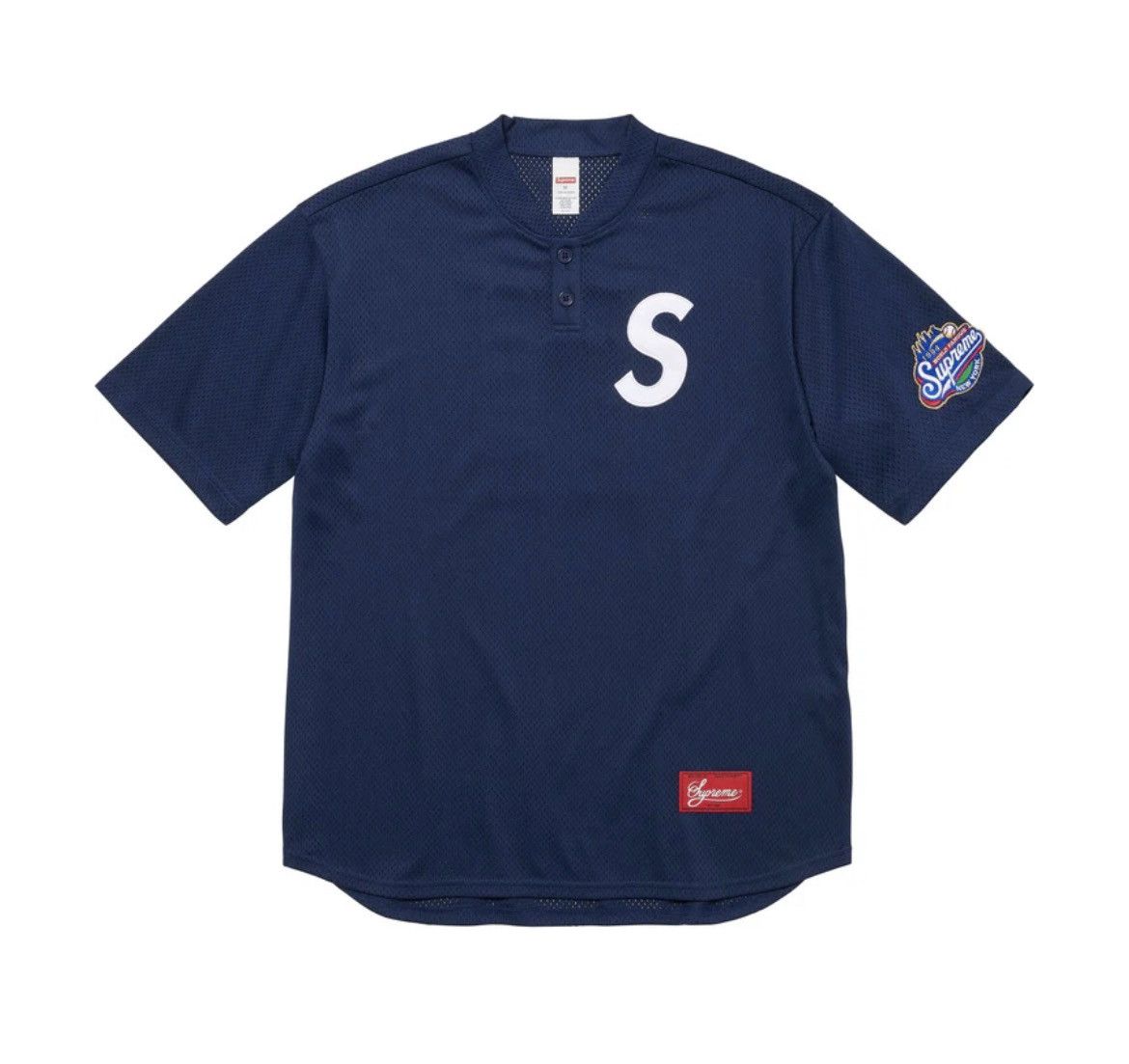 Streetwear × Supreme × Vintage Supreme S Logo Baseball Henley 