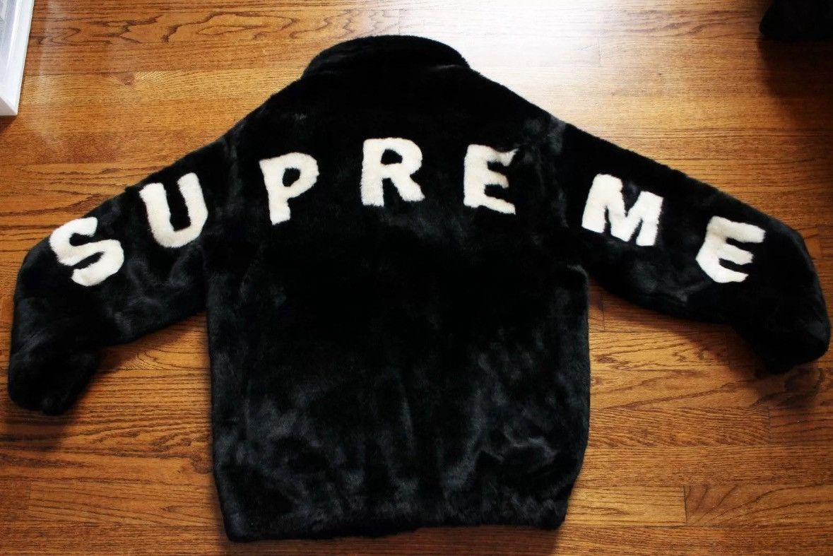 Supreme Supreme black bomber faux fur fw17 Size US M / EU 48-50 / 2 - 1 Thumbnail