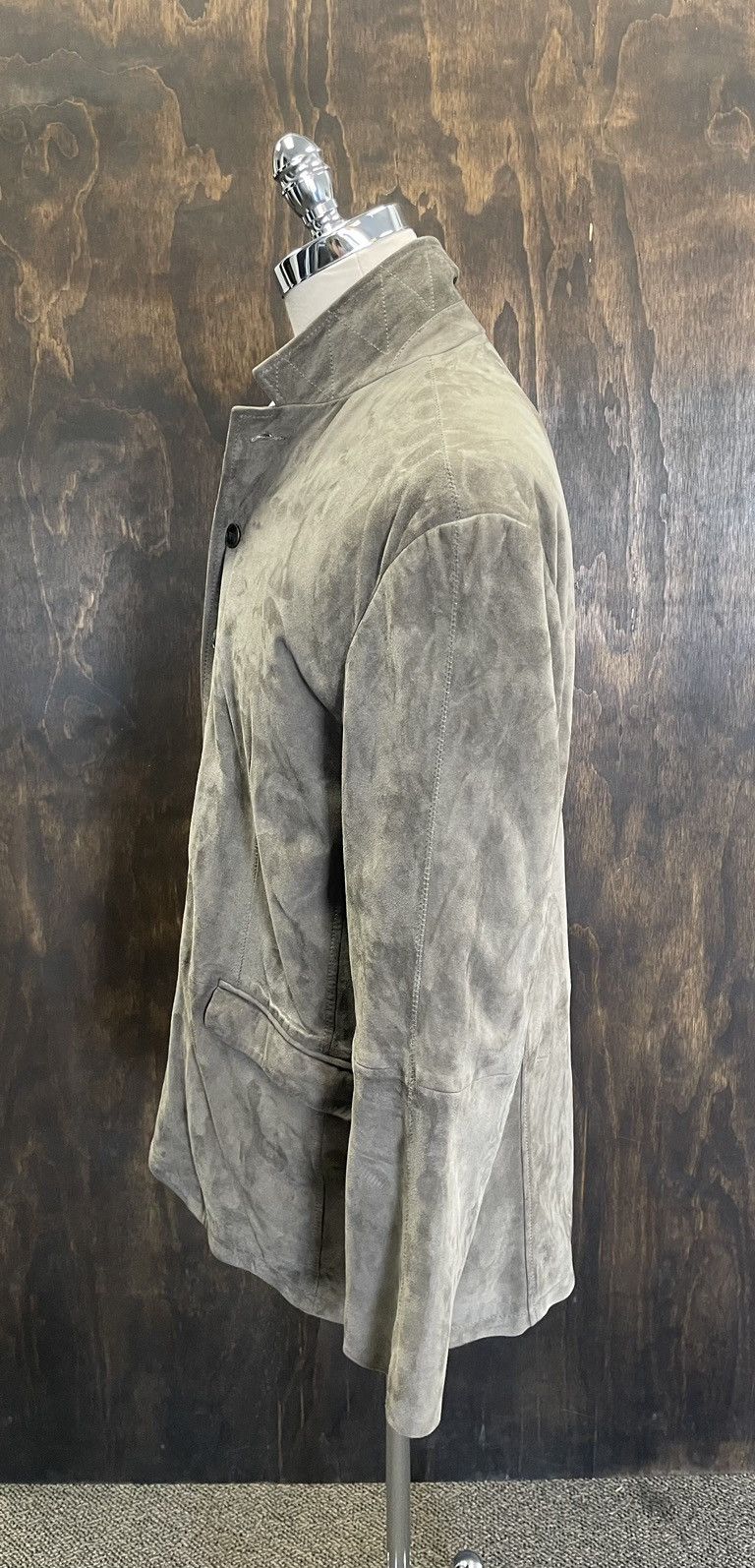 John Varvatos Butter Soft Goat Suede Jacket Size 46R - 8 Thumbnail