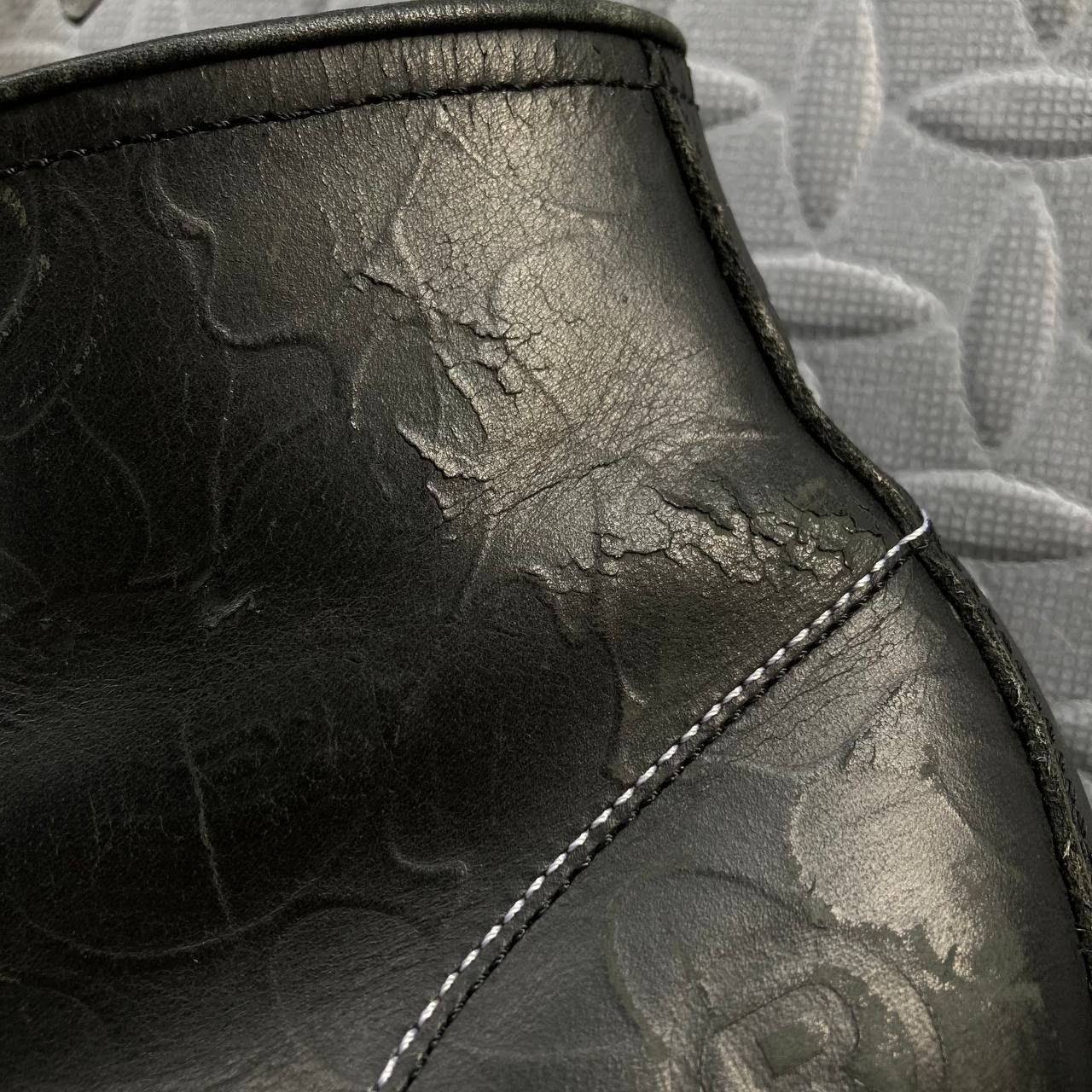 Bape 2009 Simple Soldier Black Camo Leather Boots Size US 7.5 / EU 40-41 - 11 Thumbnail