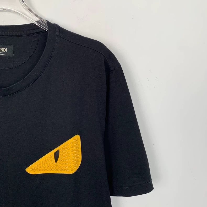 Fendi Fendi Black Monster Eyes TShirt Size US XL / EU 56 / 4 - 3 Thumbnail