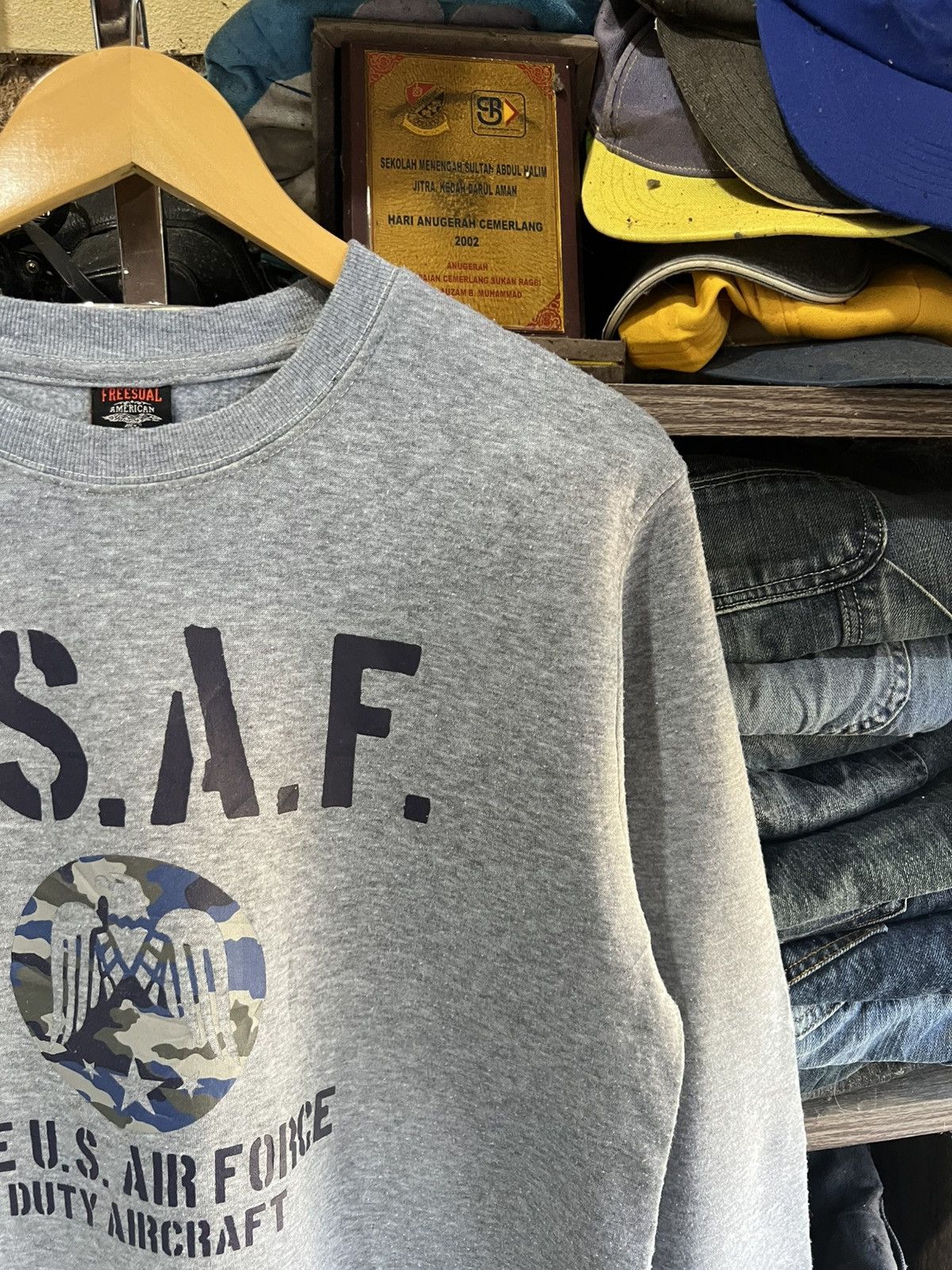 Other 🔥Freesual American Spirit USAF Crewneck Sweatshirt Size US M / EU 48-50 / 2 - 5 Thumbnail