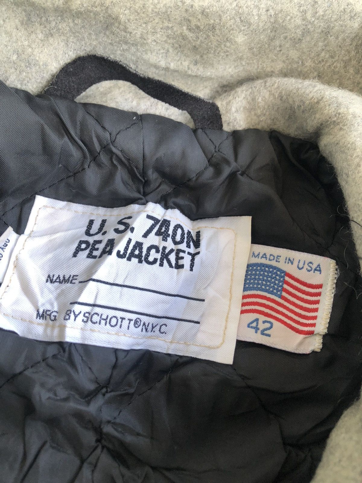 Schott Schott US740N peacoat meltom wool Size US L / EU 52-54 / 3 - 3 Thumbnail