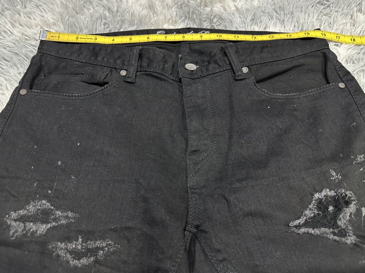 GOSTAR DE FUGA 🔥Y2K Archived Gostar De Fuga Grunge Distressed Black Denim Size US 32 / EU 48 - 13 Thumbnail