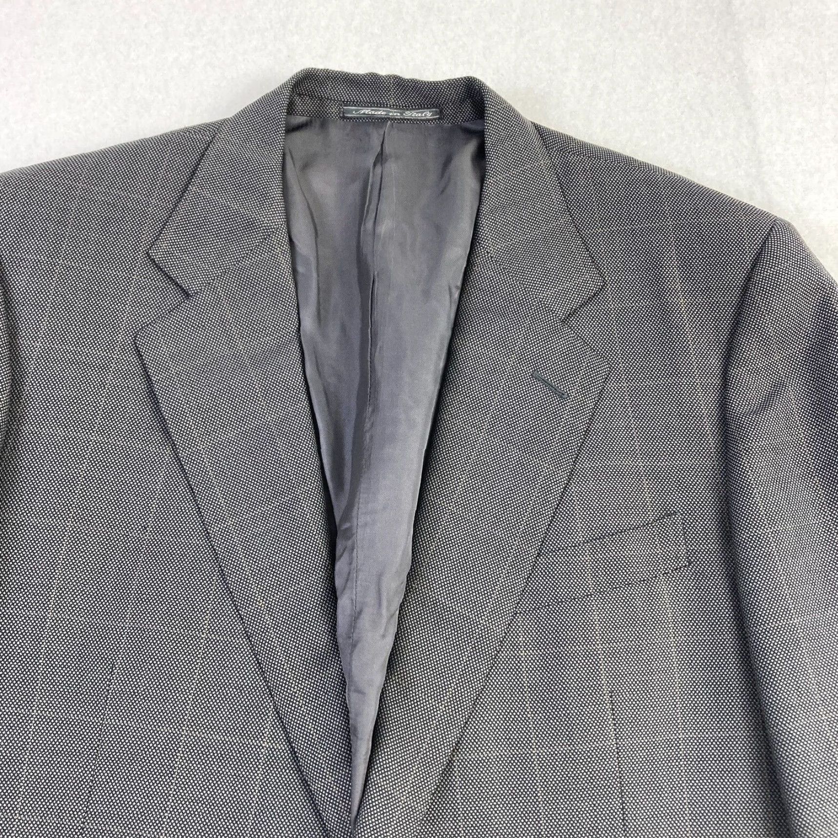 Ermenegildo Zegna Ermenegildo Zegna Blazer Sport Coat Mens 40 Gray Wool Silk Check 2 Button Italy Size 40R - 4 Thumbnail