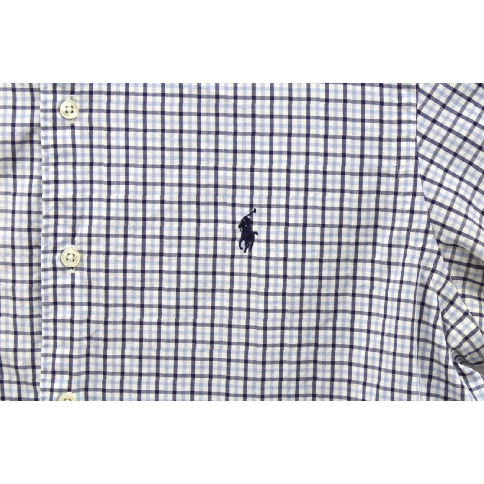 Polo Ralph Lauren VINTAGE Polo Ralph Lauren Shirt Men's Medium Blue Gingham Check Blue Pony Preppy VTG Size US M / EU 48-50 / 2 - 2 Thumbnail