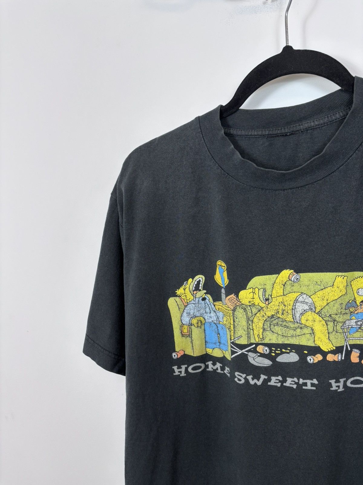 The Simpsons Vintage 90s The Simpsons Home Sweet Home Faded Black T-Shirt Size US M / EU 48-50 / 2 - 5 Thumbnail