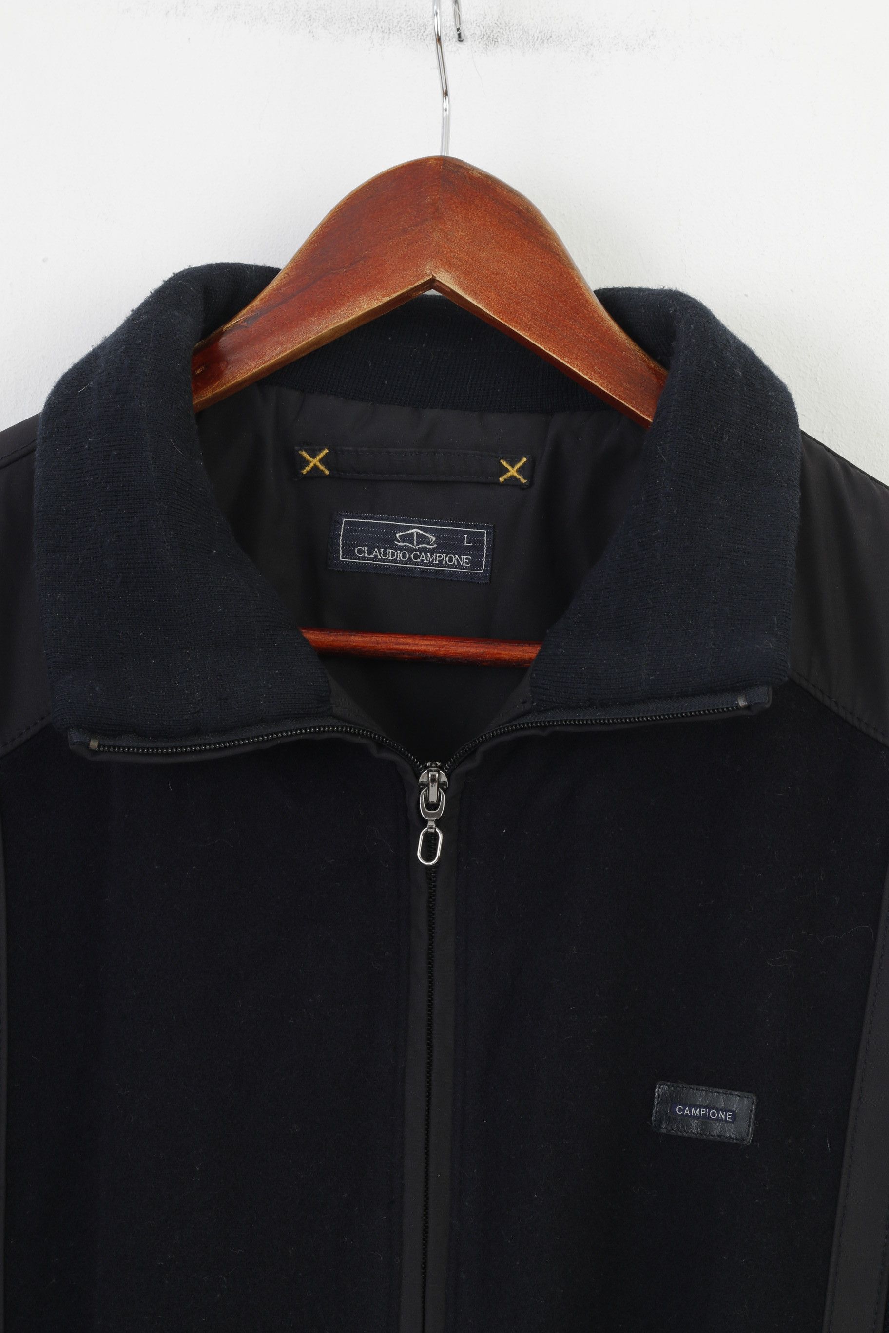 Vintage Claudio Campione Men L Sweater Navy Wool Vintage 0164 Size US L / EU 52-54 / 3 - 2 Thumbnail