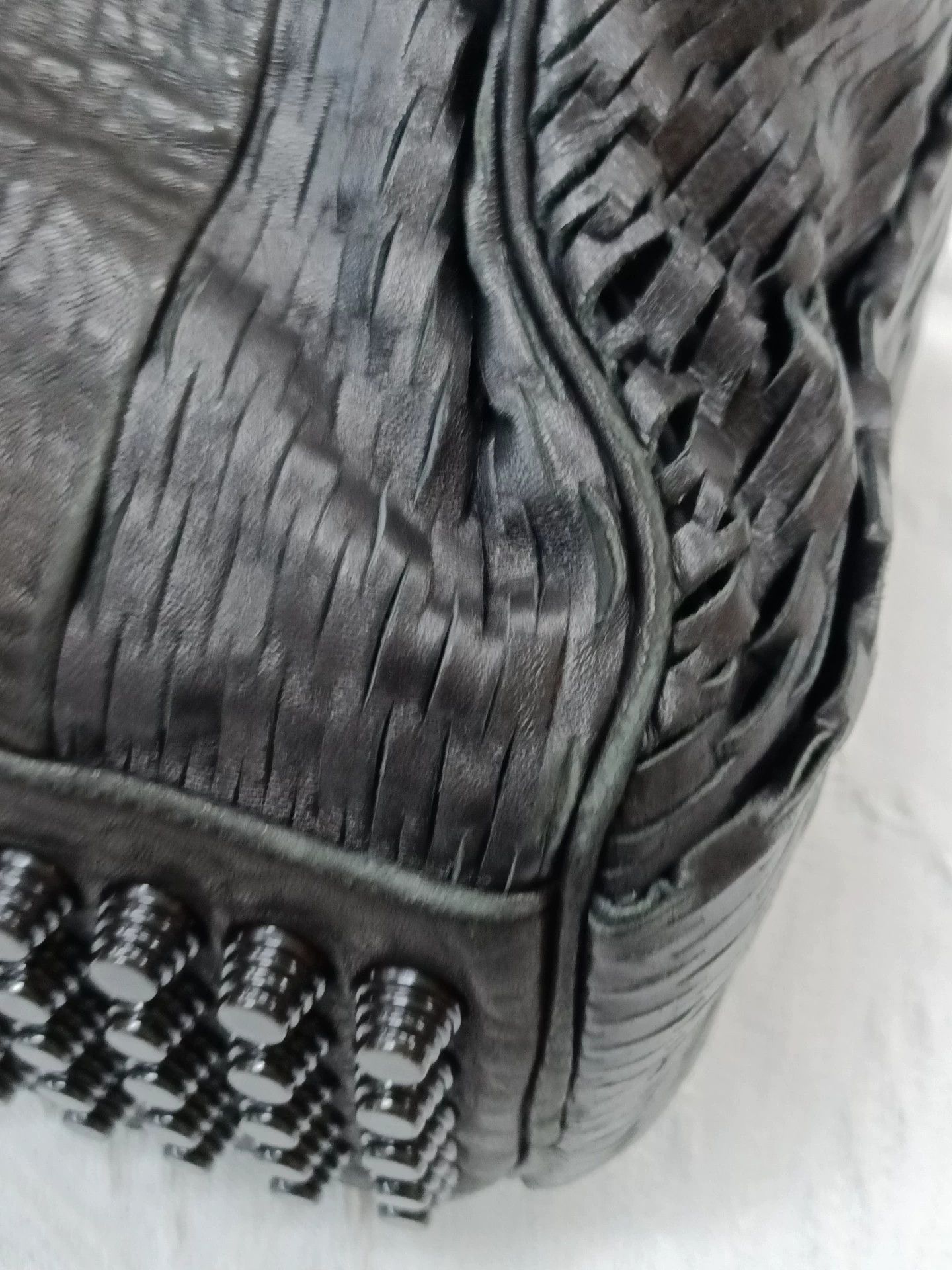 Alexander Wang Alexander Wang Black Fringe-Bottom Studded Handbag Size ONE SIZE - 6 Thumbnail