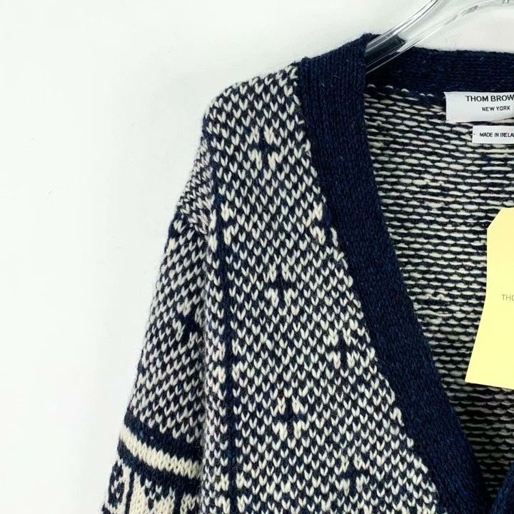 Thom Browne Thom Browne Logo Knit Cardigan Size US M / EU 48-50 / 2 - 3 Thumbnail