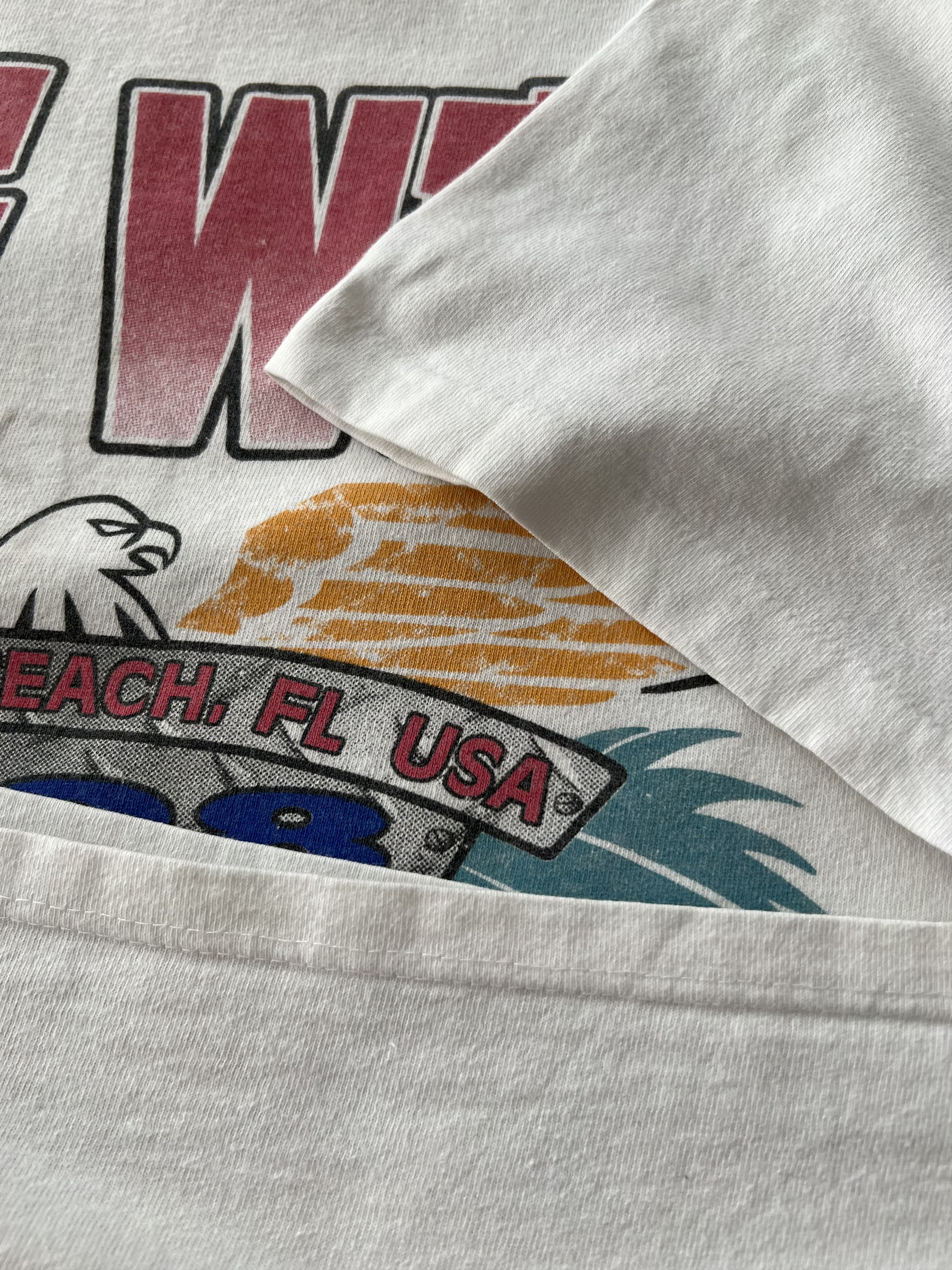 Vintage Vintage 1998 Bike Week Daytona Beach USA Eagle White T-shirt Size US XL / EU 56 / 4 - 6 Thumbnail