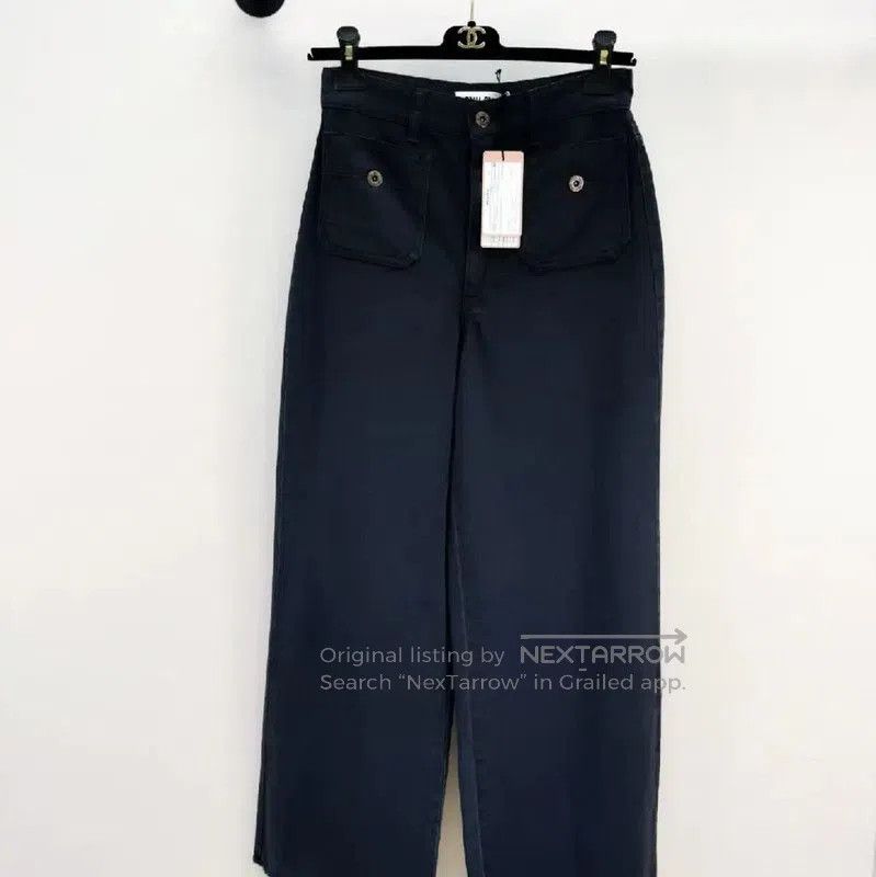 Miu Miu Miu Miu Women's Dark Blue Denim Pants . Size 23" - 1 Thumbnail