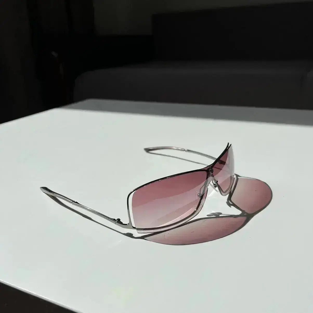 Gucci × Tom Ford × Vintage GUCCI Sunglasses Shield Rimless Wrap Ski ...