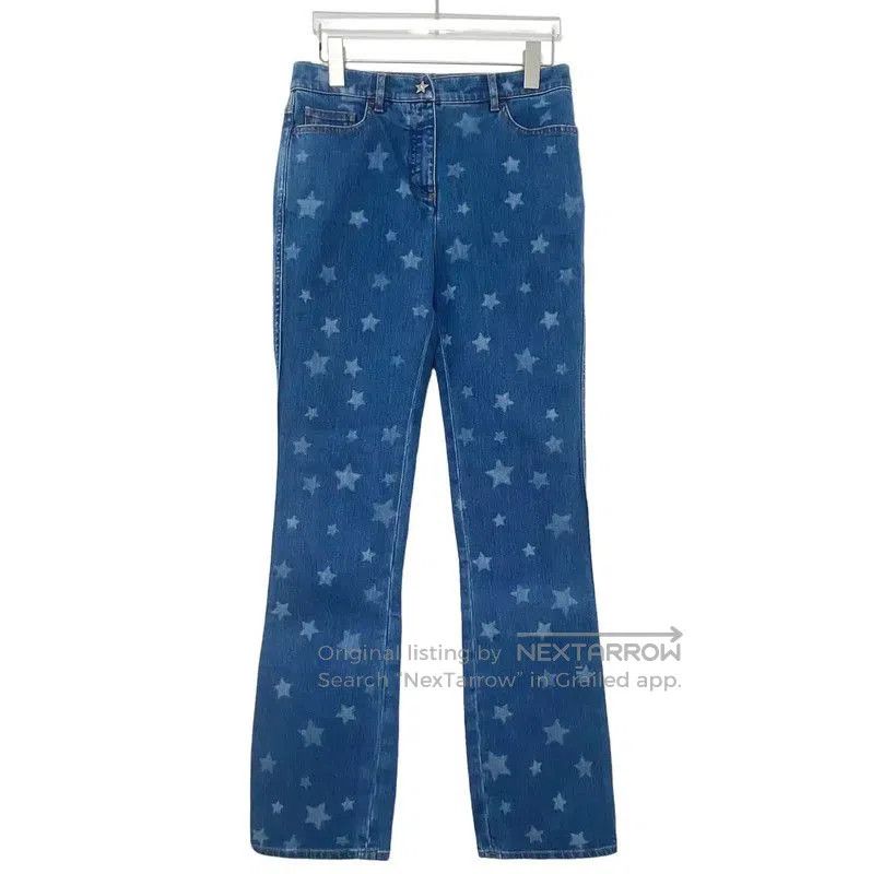 Valentino Valentino Women's Blue Star Print Denim Pants . Size 23" - 1 Thumbnail