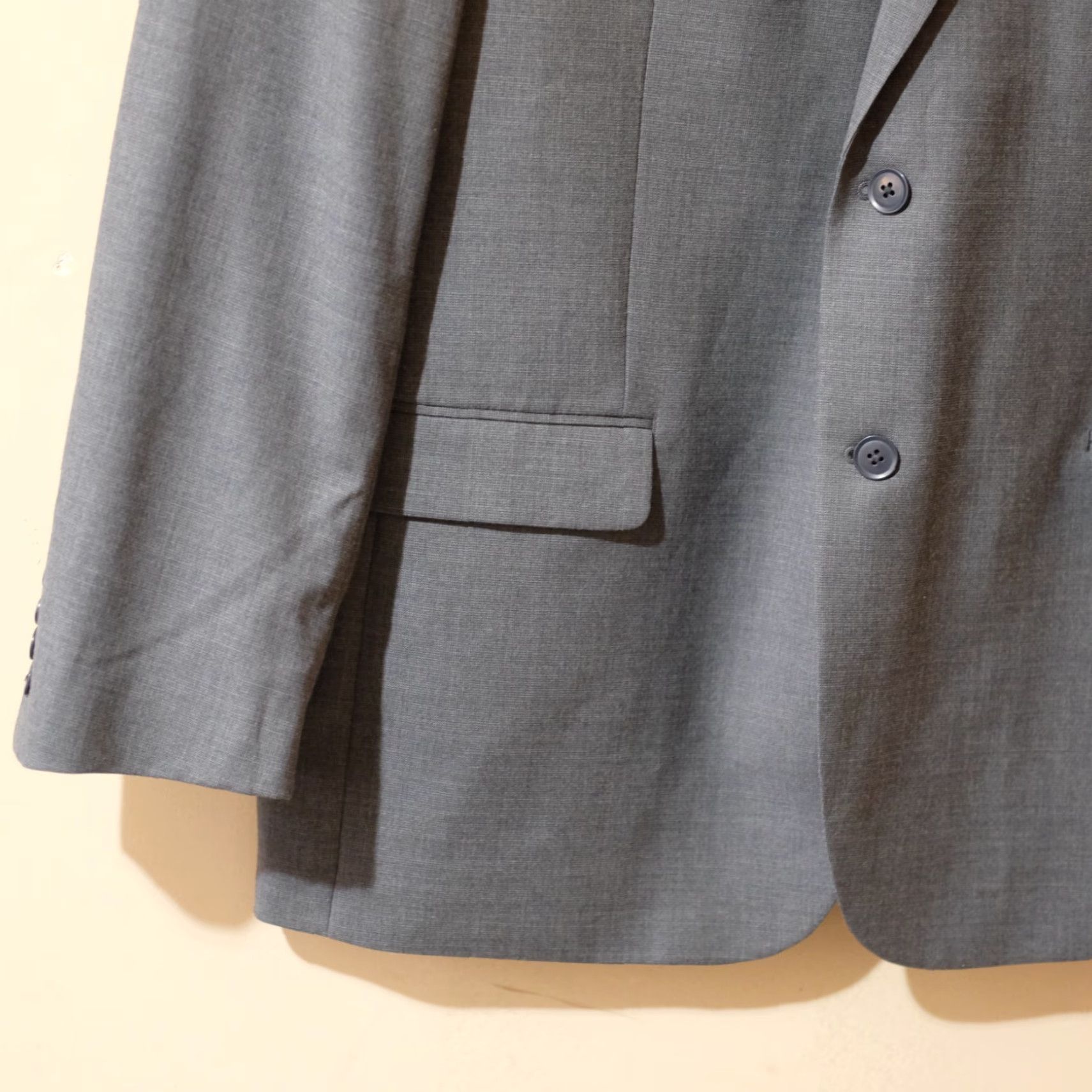 Vintage Collection by Michael Strahan Blazer Wool Blend Grey Size 46L / 46 L Men Single-Breasted Two-Button Jacket Blazer Suit Coat Size 46R - 3 Thumbnail