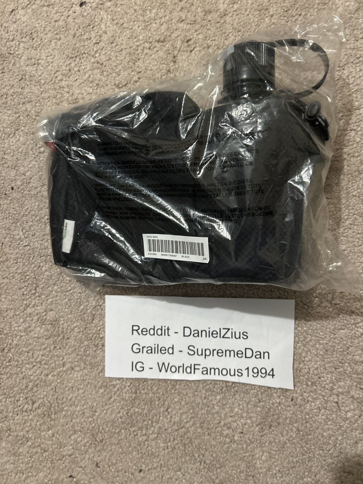 Supreme Supreme Side Bag 'Black' Size ONE SIZE - 3 Thumbnail