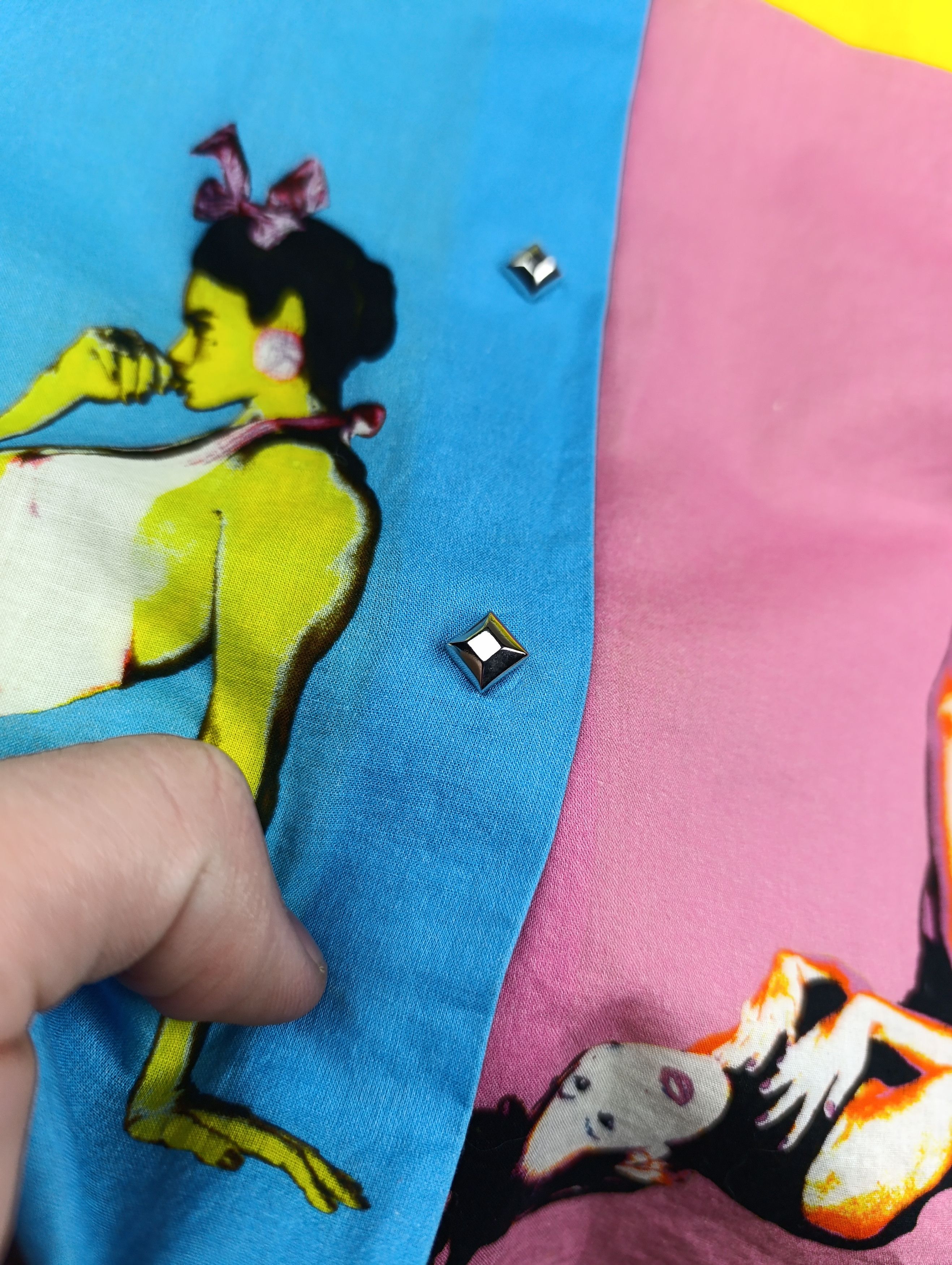 Versace Y2K DONATELLA VERSACE COLOURFUL 2000'S POP ART SHIRT Size M / US 6-8 / IT 42-44 - 4 Thumbnail