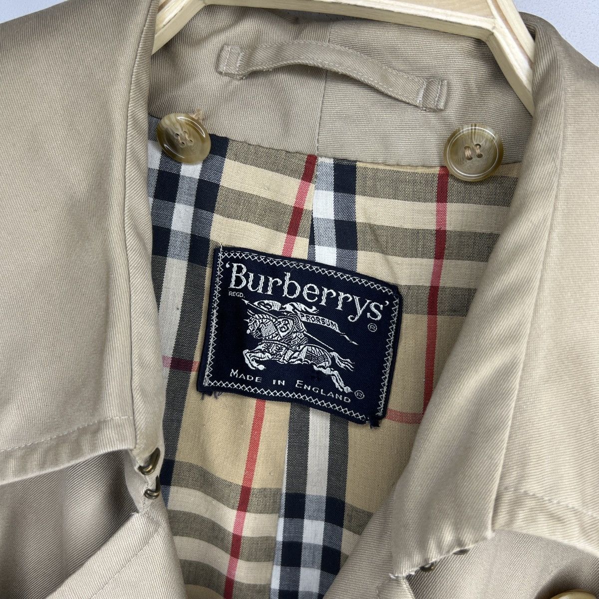 Burberry Vintage Burberry Trench Coat 90s Nova Check Beige Belted Size US L / EU 52-54 / 3 - 6 Thumbnail