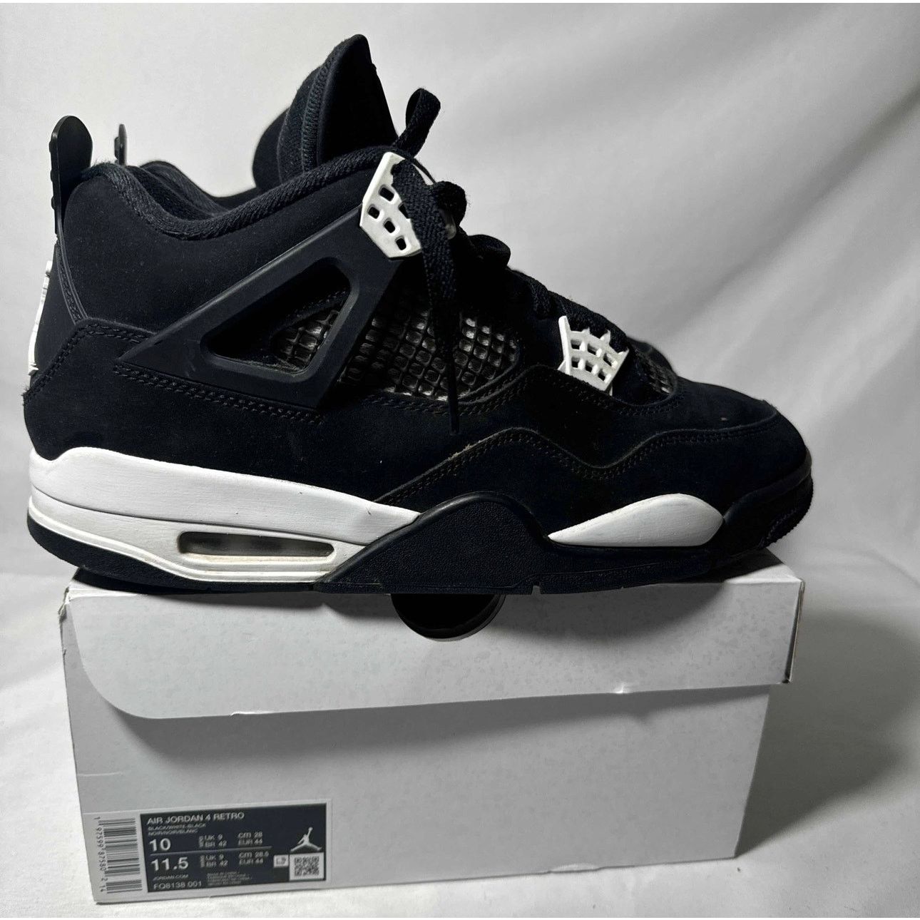 Jordan Brand × Nike Size 10 - Nike Air Jordan 4 Retro White Thunder Men's Shoes Size US 10 / EU 43 - 1 Thumbnail