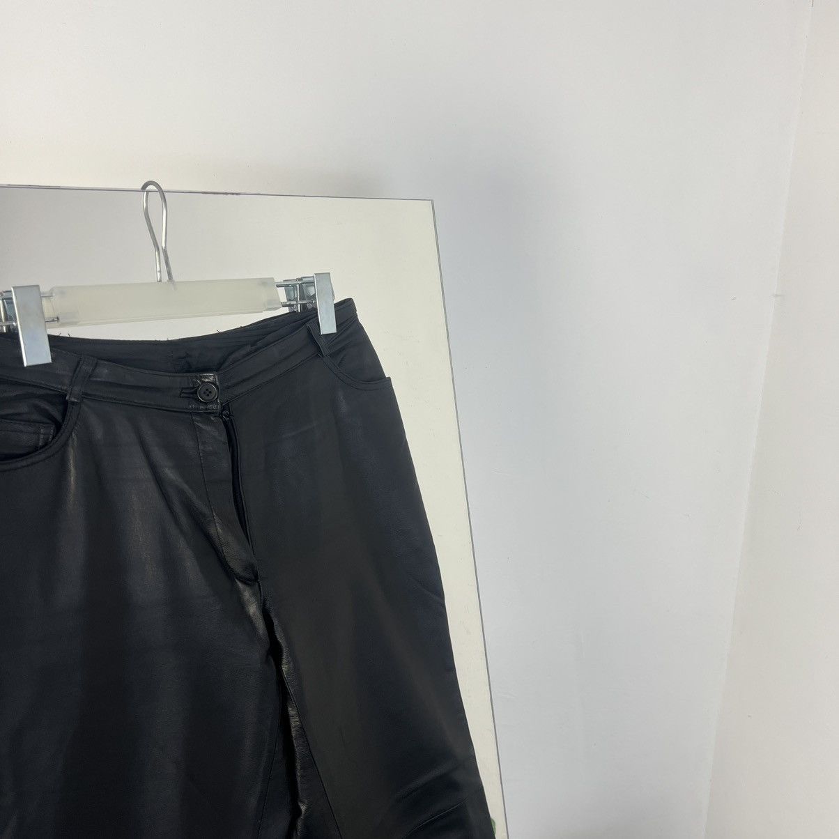 Leather Vintage Y2K Leather Biker Pants Avant Garde Style Size US 30 / EU 46 - 3 Thumbnail