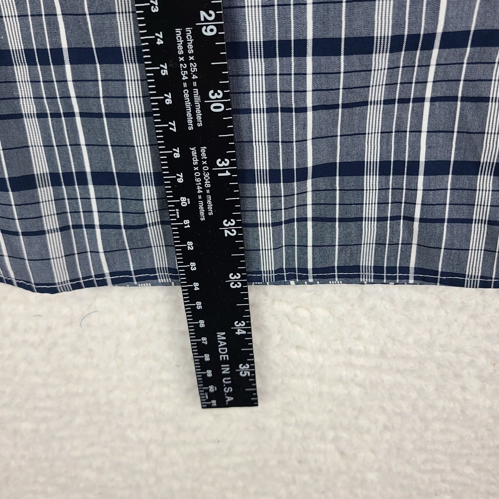 Banana Republic Dress Shirt Mens Large Blue Navy Plaid Grant Fit Button Up  - threedaughtersproperties.com