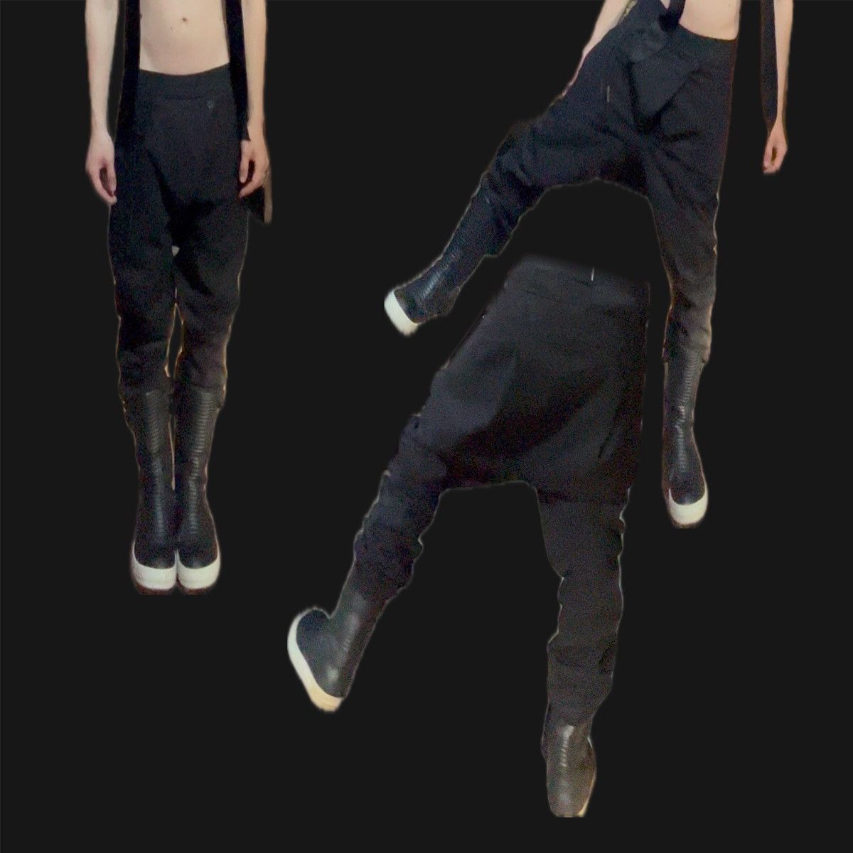 Boris Bidjan Saberi Boris Bidjan Saberi Rare 1/1 Handmade Pants Drop Crotch Size US 38 / EU 54 - 3 Thumbnail