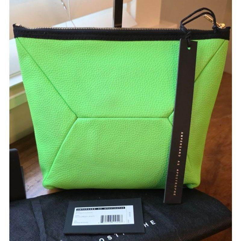 Other Ampersand as Apostrophe X Pouch Clutch Neon Green NWT Size ONE SIZE - 3 Thumbnail