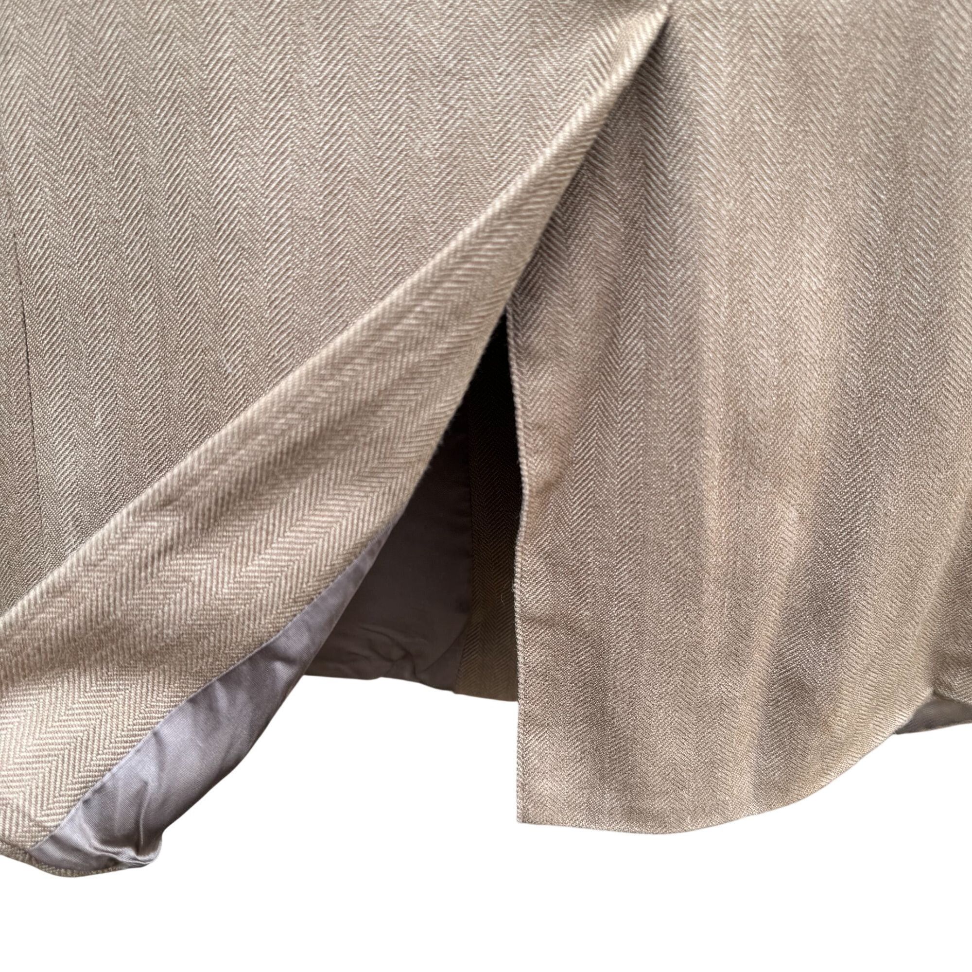 Chaps Chaps Ralph Lauren Vintage Mens Tan Herringbone Blazer Silk Size 42R - 11 Thumbnail