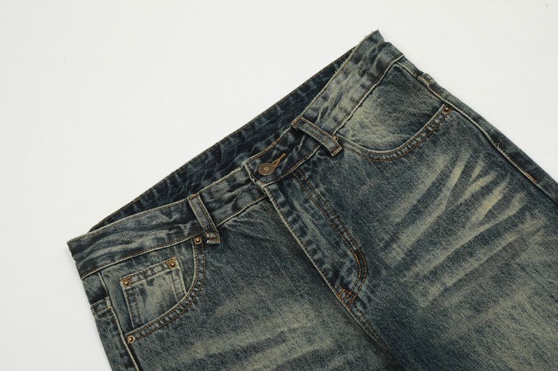Vintage Retro Cleanfit washed flared ripped jeans for men Size US 32 / EU 48 - 3 Thumbnail