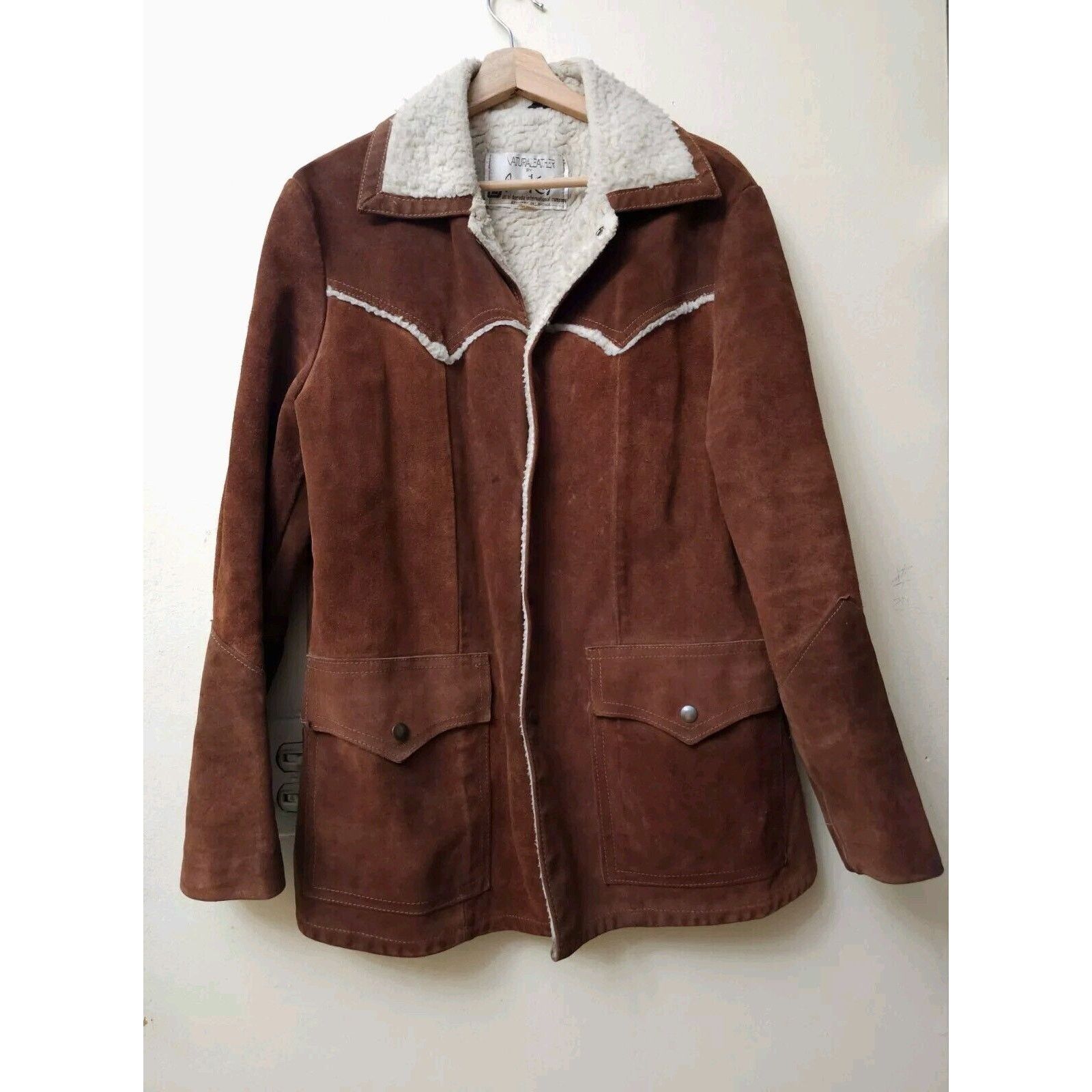 Joo- Kay VTG Sherpa Genuine Leather Suede NaturaLeather 70s