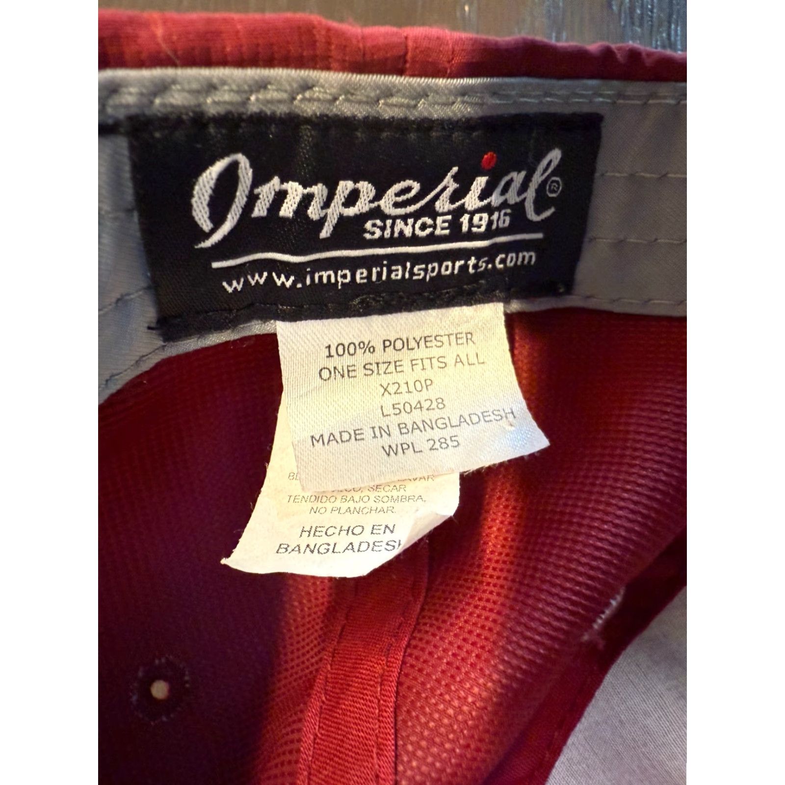 Imperial Imperial Montage Los Cabos Hat Mens One Size Red Strapback Adjustable Tennis Golf Size ONE SIZE - 7 Thumbnail