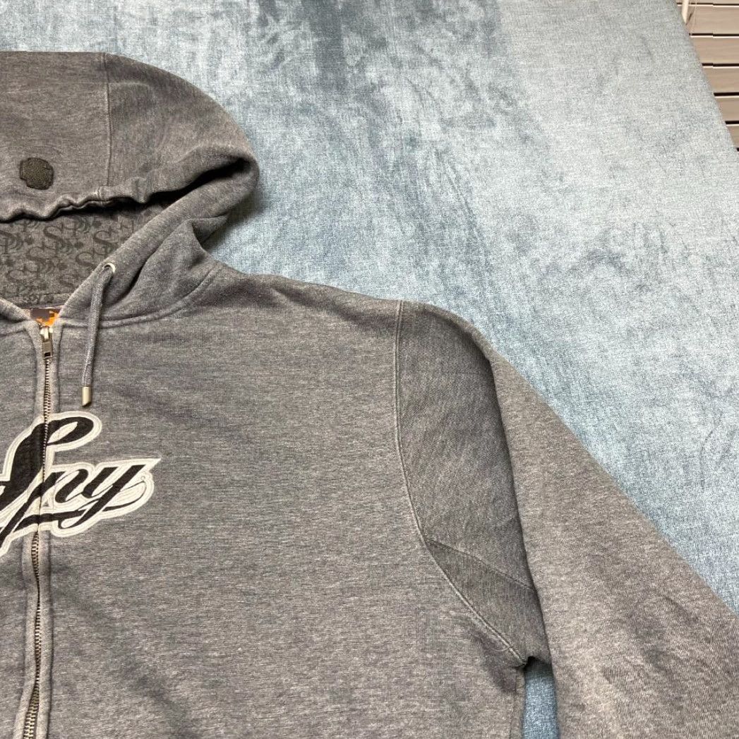 Vintage VINTAGE Spy Optic Hoodie Mens XL Heather Gray Fleece Lined Outdoor Full Zip Size US XL / EU 56 / 4 - 5 Thumbnail