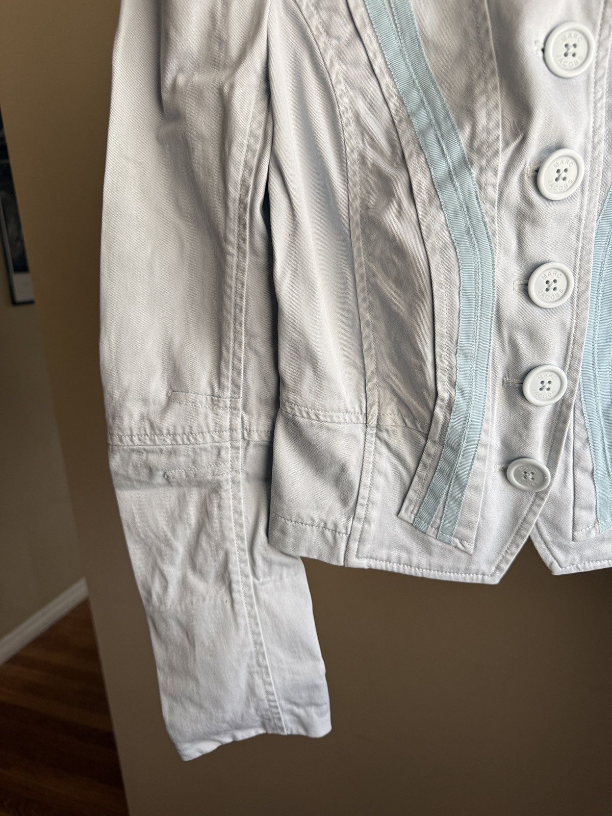 Marc Jacobs Vintage Marc Jacobs Military Style Fitted Jacket light blue Size XS / US 0-2 / IT 36-38 - 5 Thumbnail