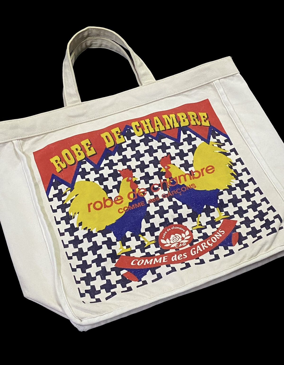 Comme des Garcons Rare‼️Robe De Chambre Comme Des Garçons Canvas Tote Bag Size ONE SIZE - 17 Thumbnail